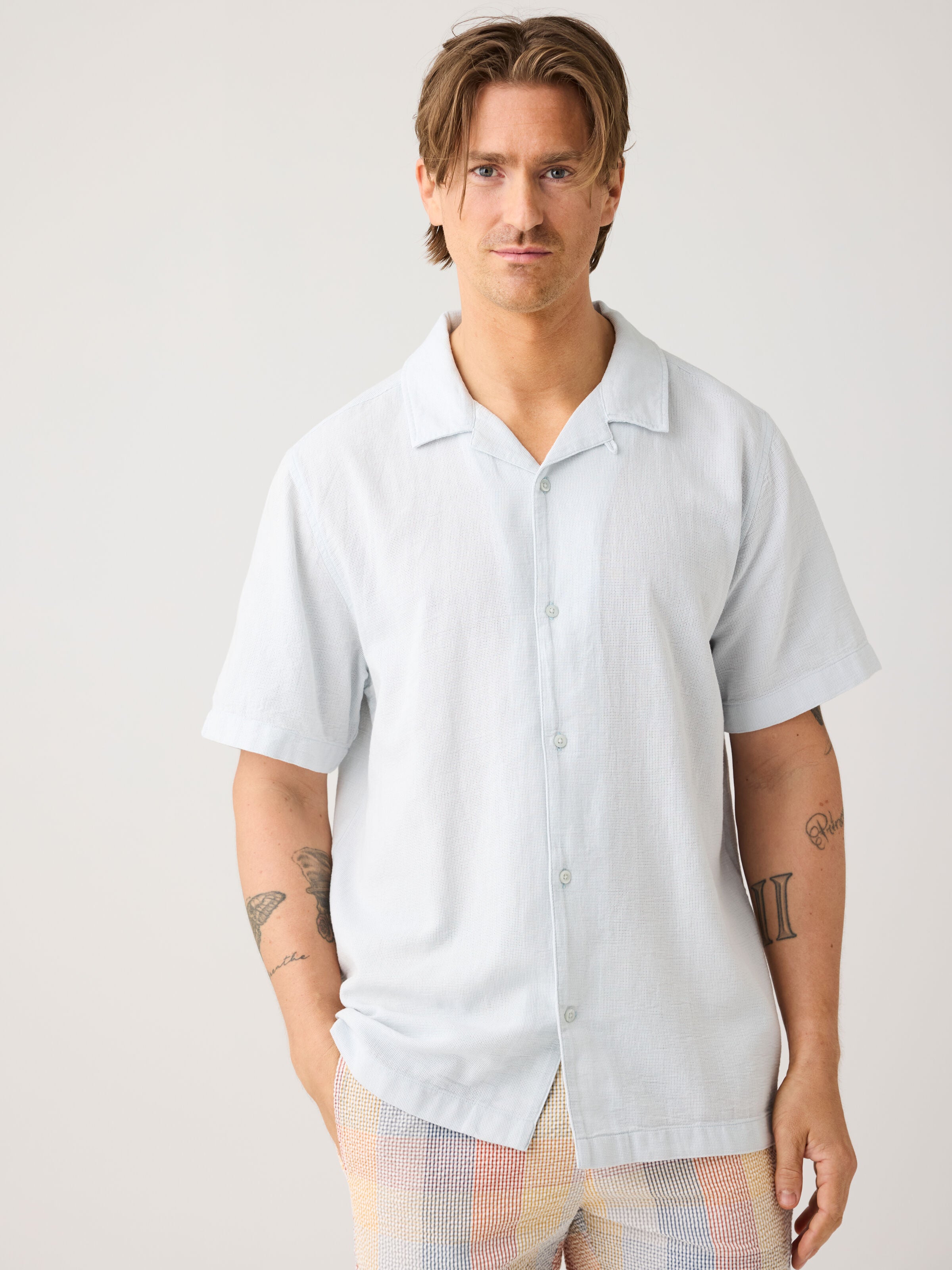 Lockeres Kurzarmhemd aus Bio-Baumwolle