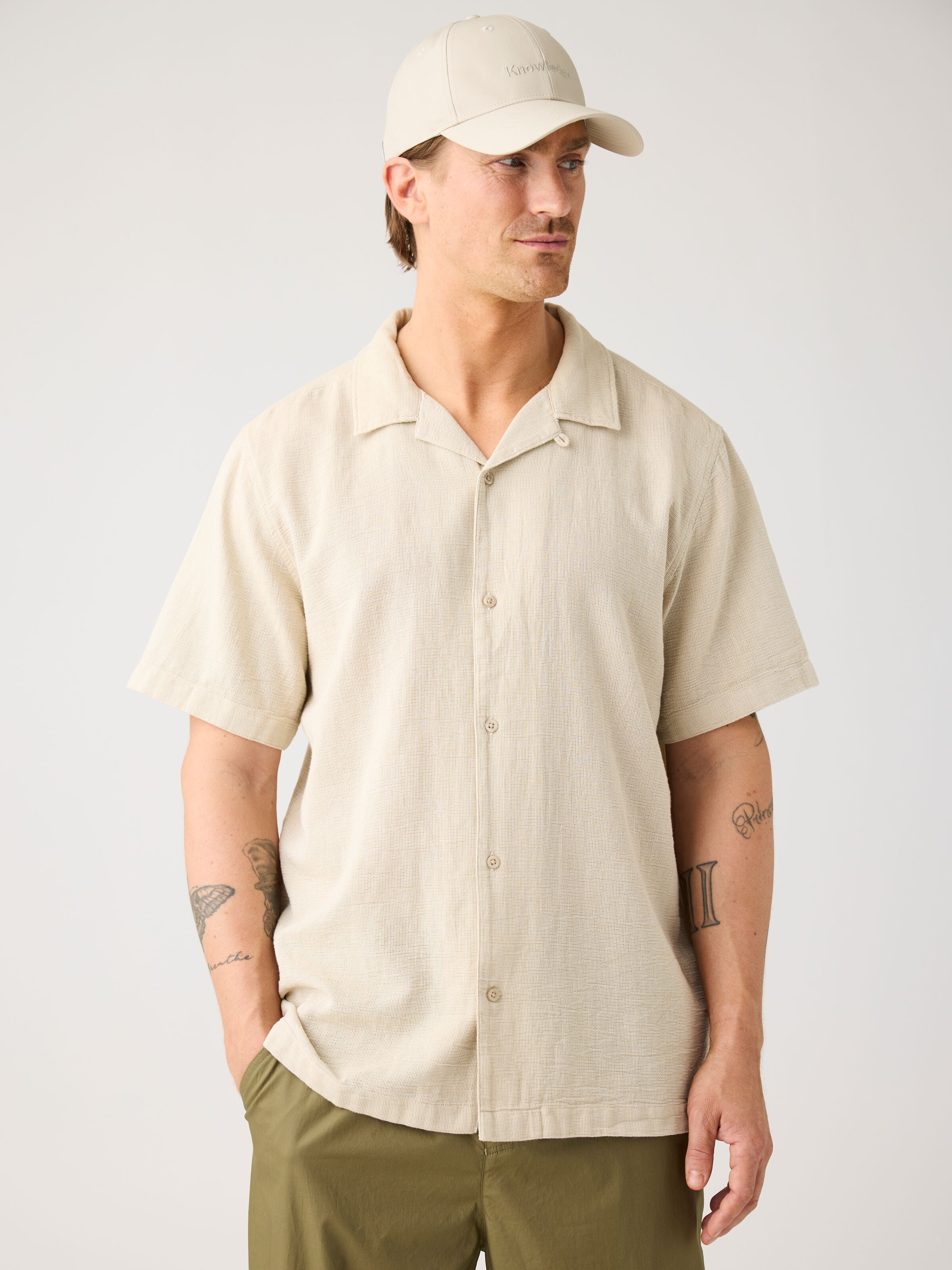 Lockeres Kurzarmhemd aus Bio-Baumwolle