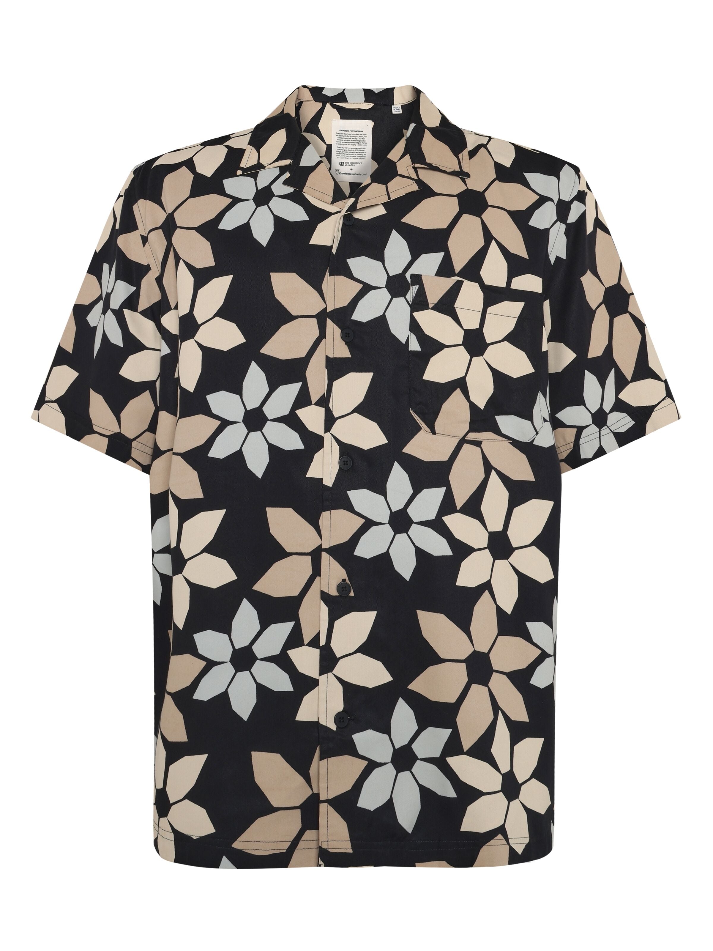 Kurzärmeliges Hemd mit Blumenprint aus Tencel