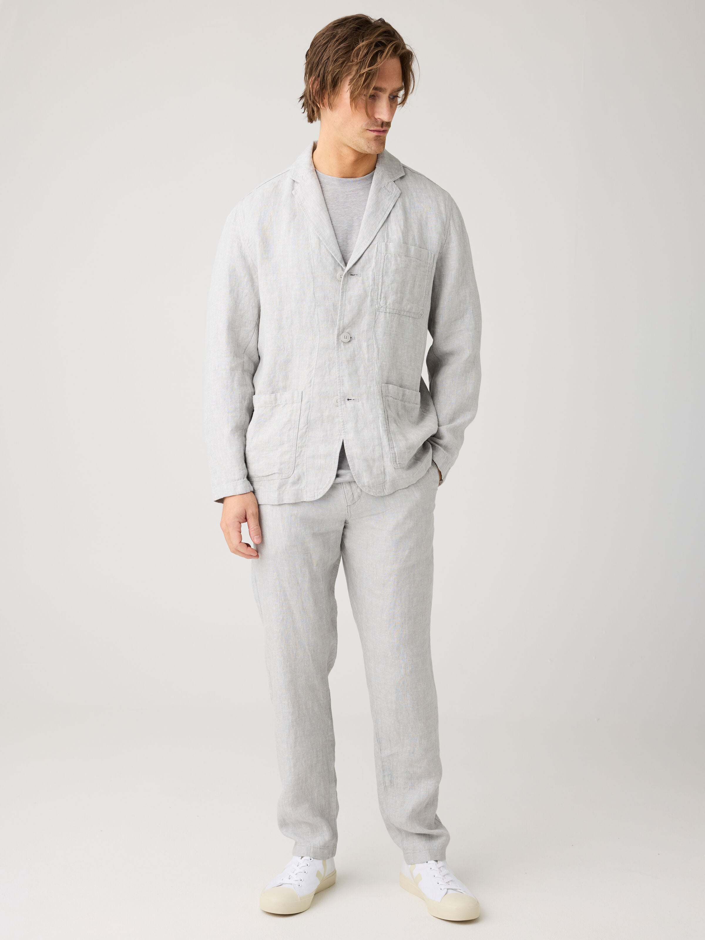 Lockerer Blazer aus Bio-Leinen