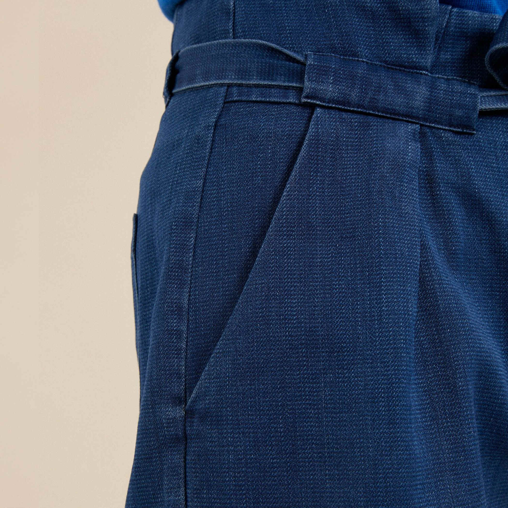 Paperbagshorts Denim Baumwolle und Hanf