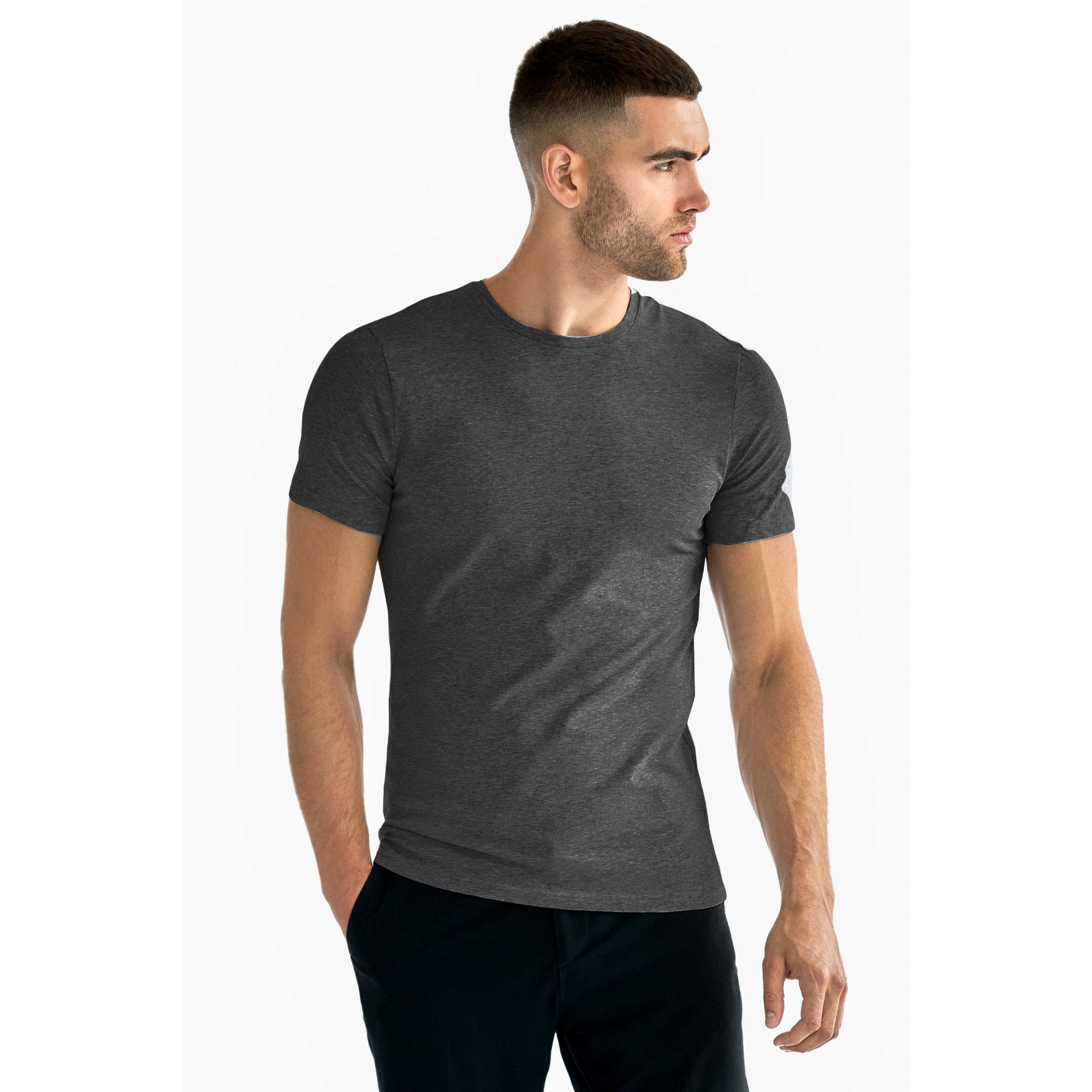 2-Pack T-Shirts CREW NECK Slim aus Bio-Baumwolle
