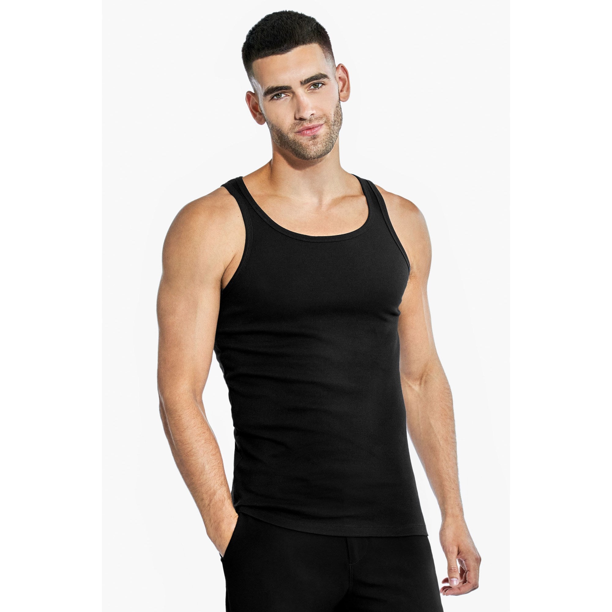 2-Pack Tanktops RIBBED aus Bio-Baumwolle