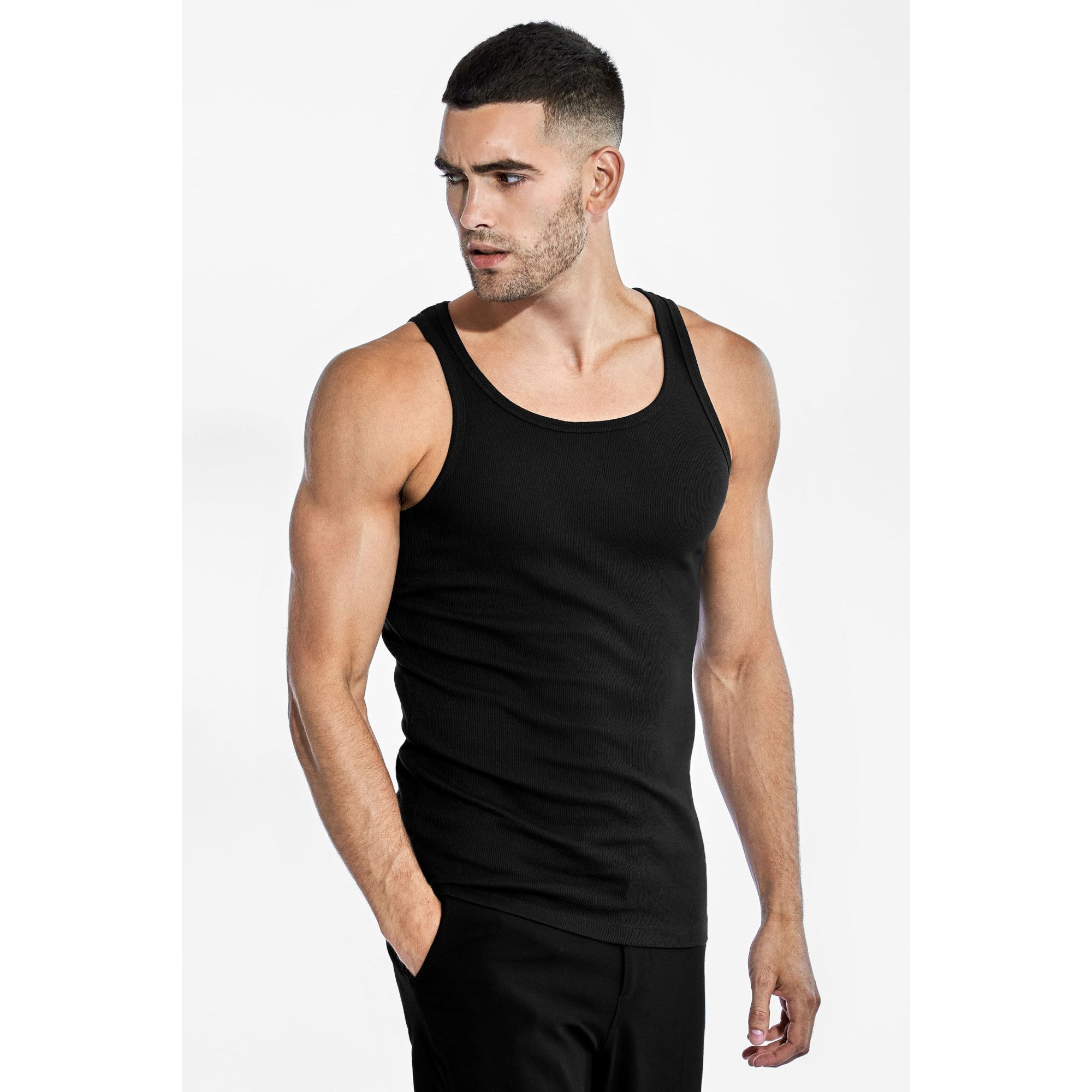 2-Pack Tanktops RIBBED aus Bio-Baumwolle