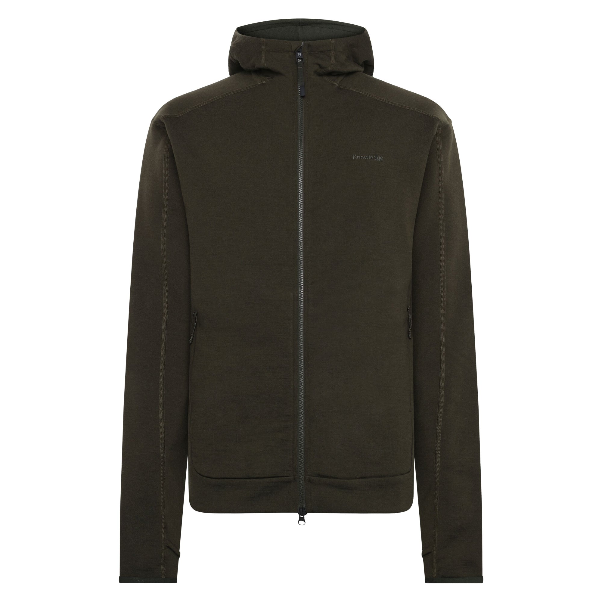 Fleece-Pullover mit Kapuze DYNAMIC aus Merinowolle - Herren