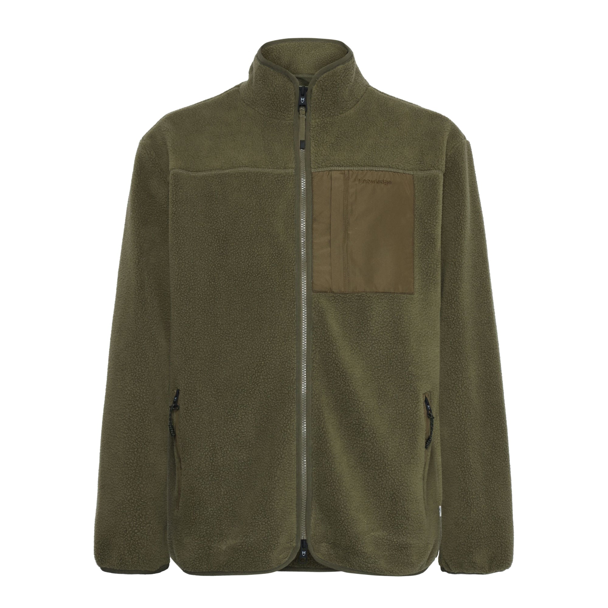 Lockere Fleecejacke mit Reißverschluss - receycelt - GRS/Vegan