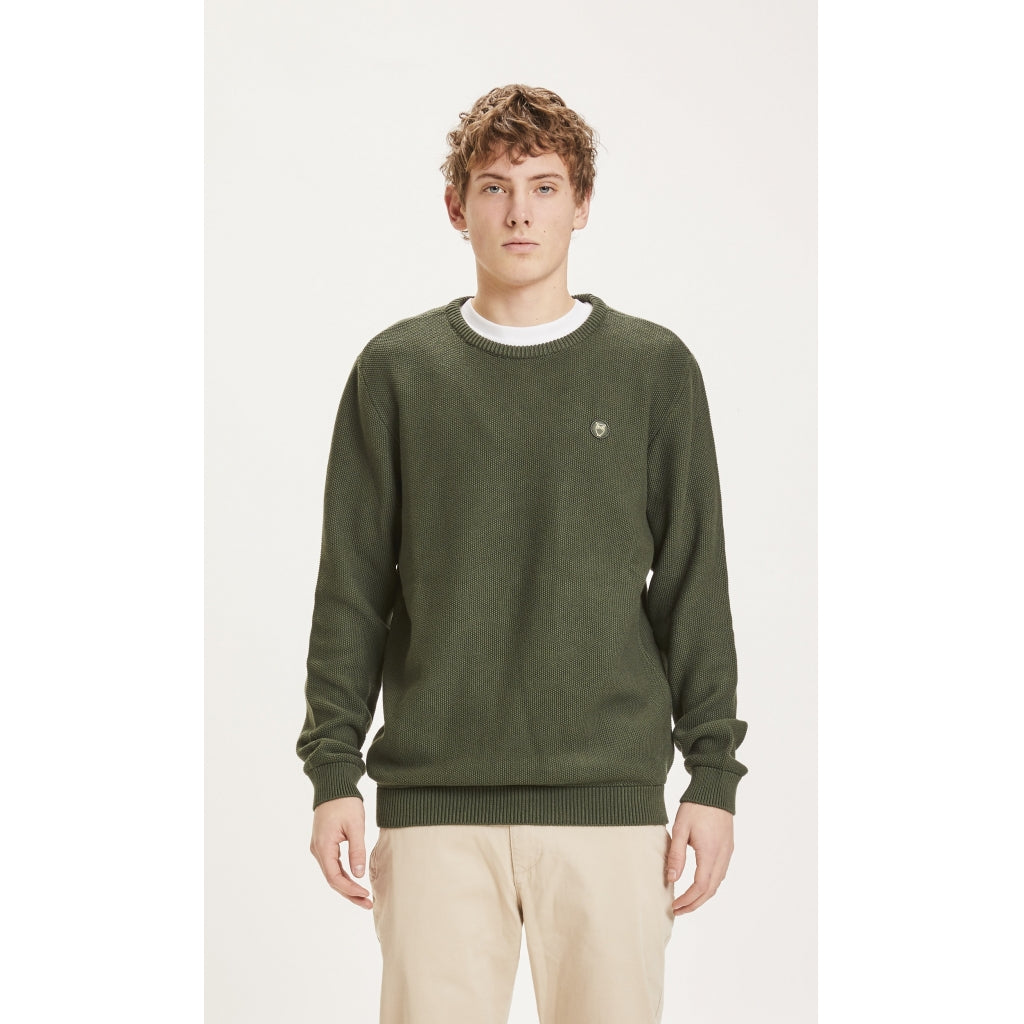 Strick-Pullover PIQUE BADGE aus Bio-Baumwolle