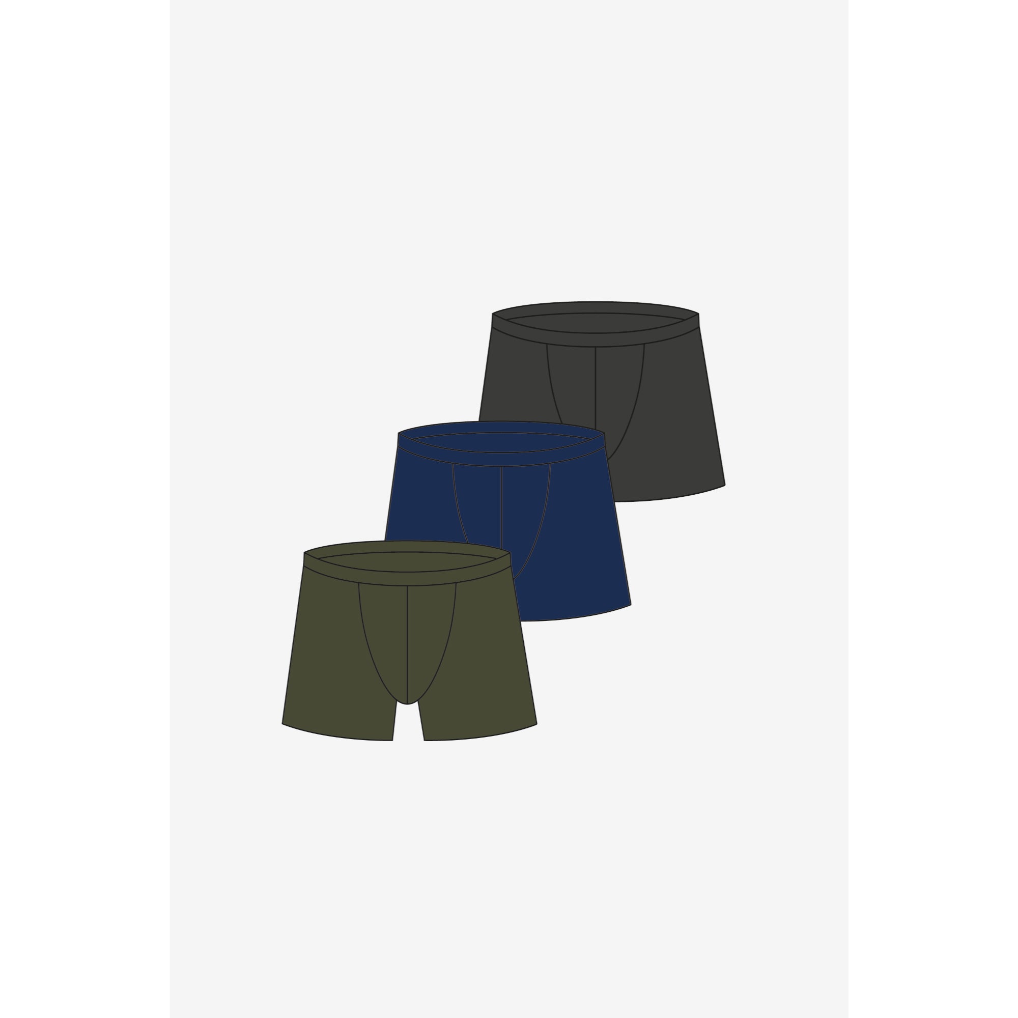 3-Pack Boxershorts BRIEF MIXED aus Bio-Baumwolle