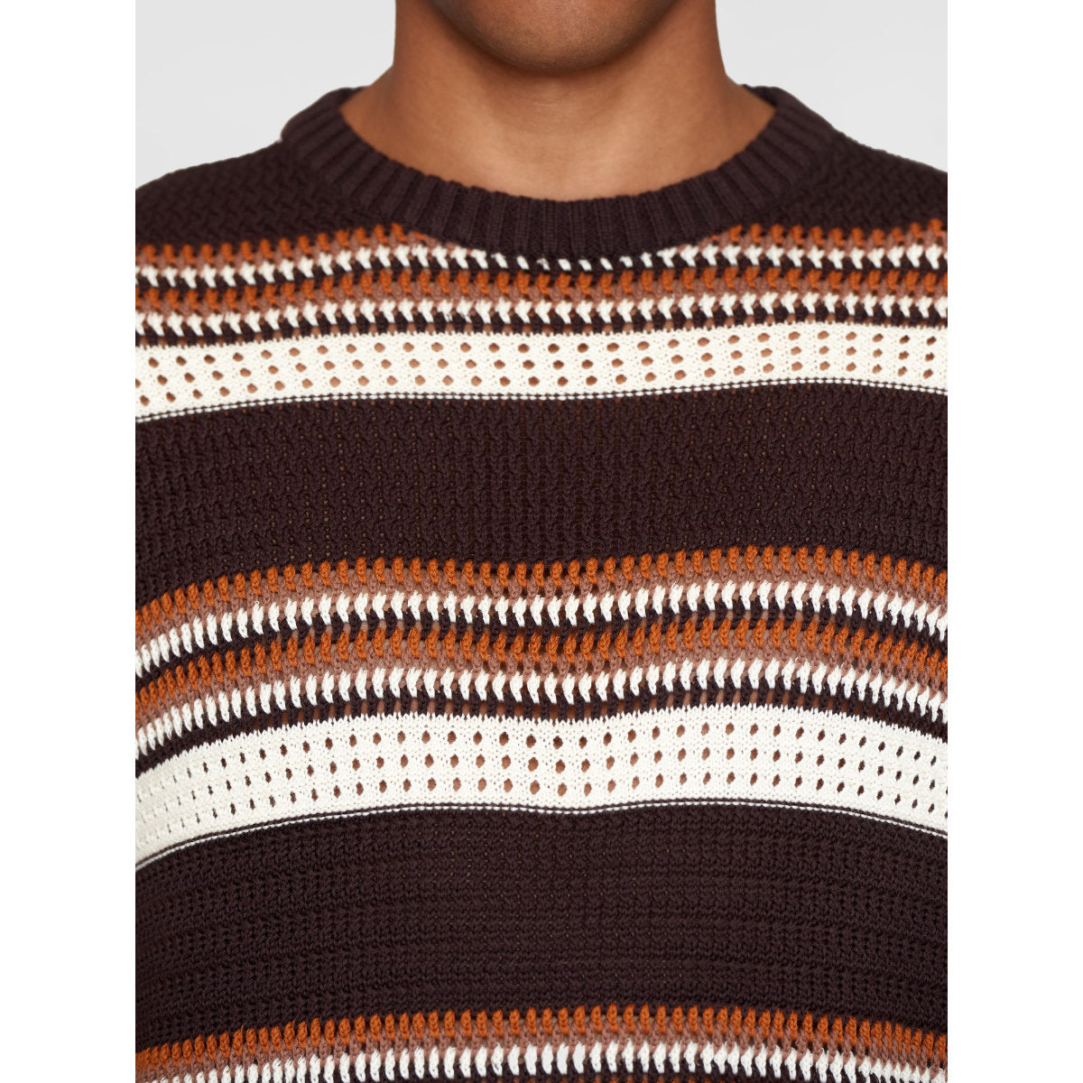 Strickpullover HANDCRAFTED STRIPED aus Bio-Baumwolle