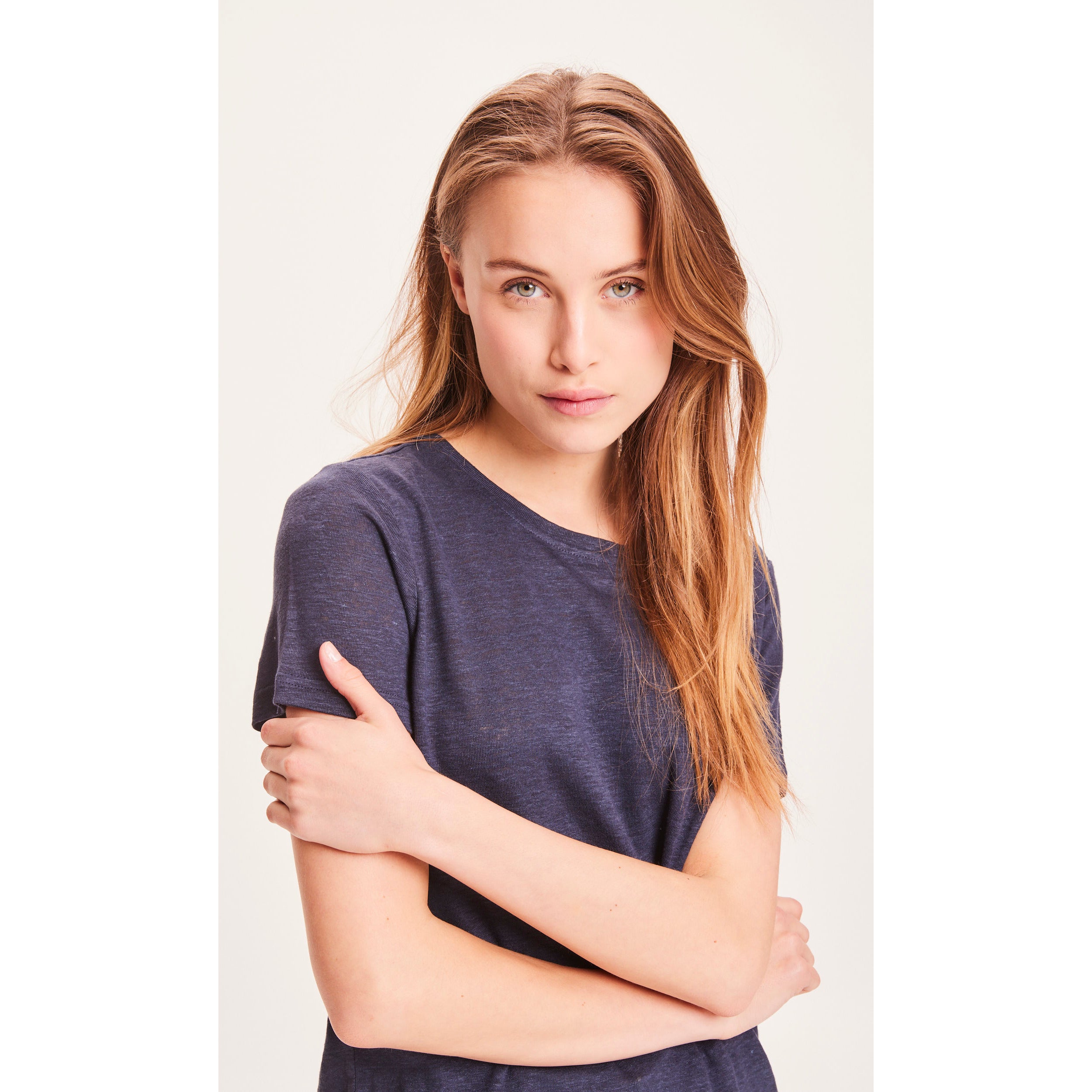 Regular Leinen-T-Shirt aus Bio-Leinen - GOTS/Vegan