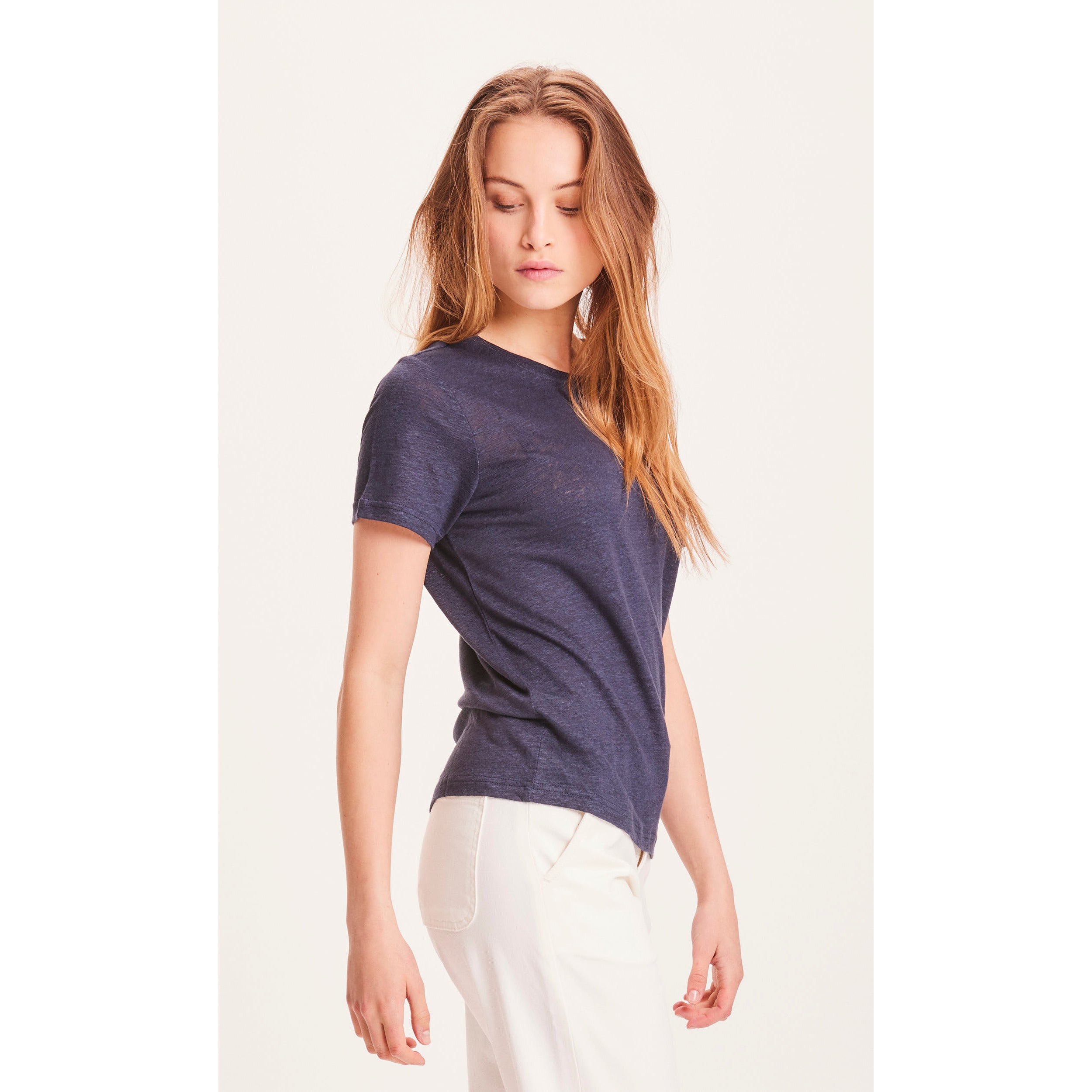 Regular Leinen-T-Shirt aus Bio-Leinen - GOTS/Vegan