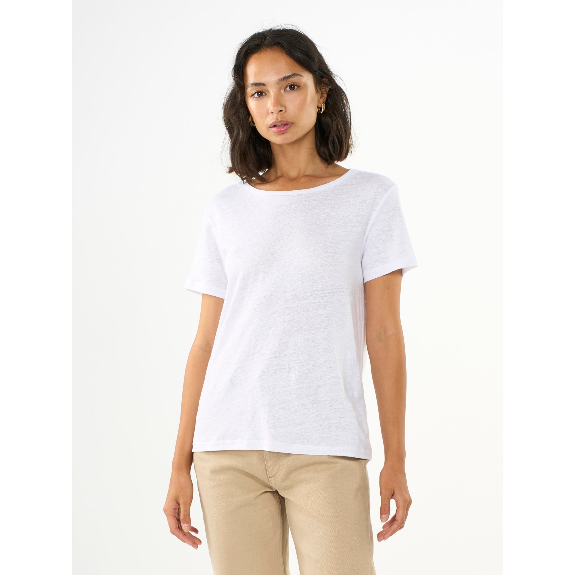 Regular Leinen-T-Shirt aus Bio-Leinen - GOTS/Vegan