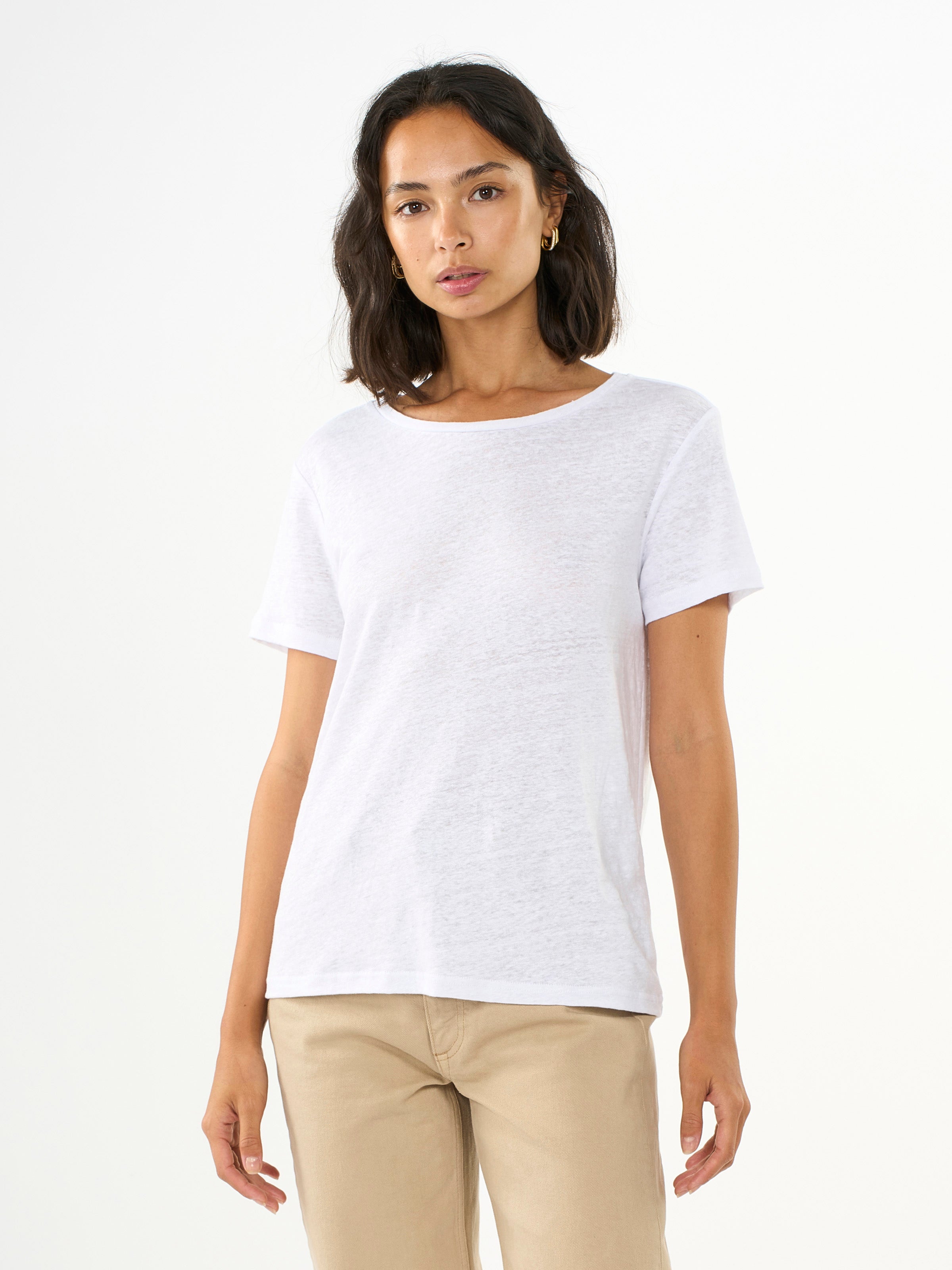 Regular Leinen-T-Shirt aus Bio-Leinen - GOTS/Vegan