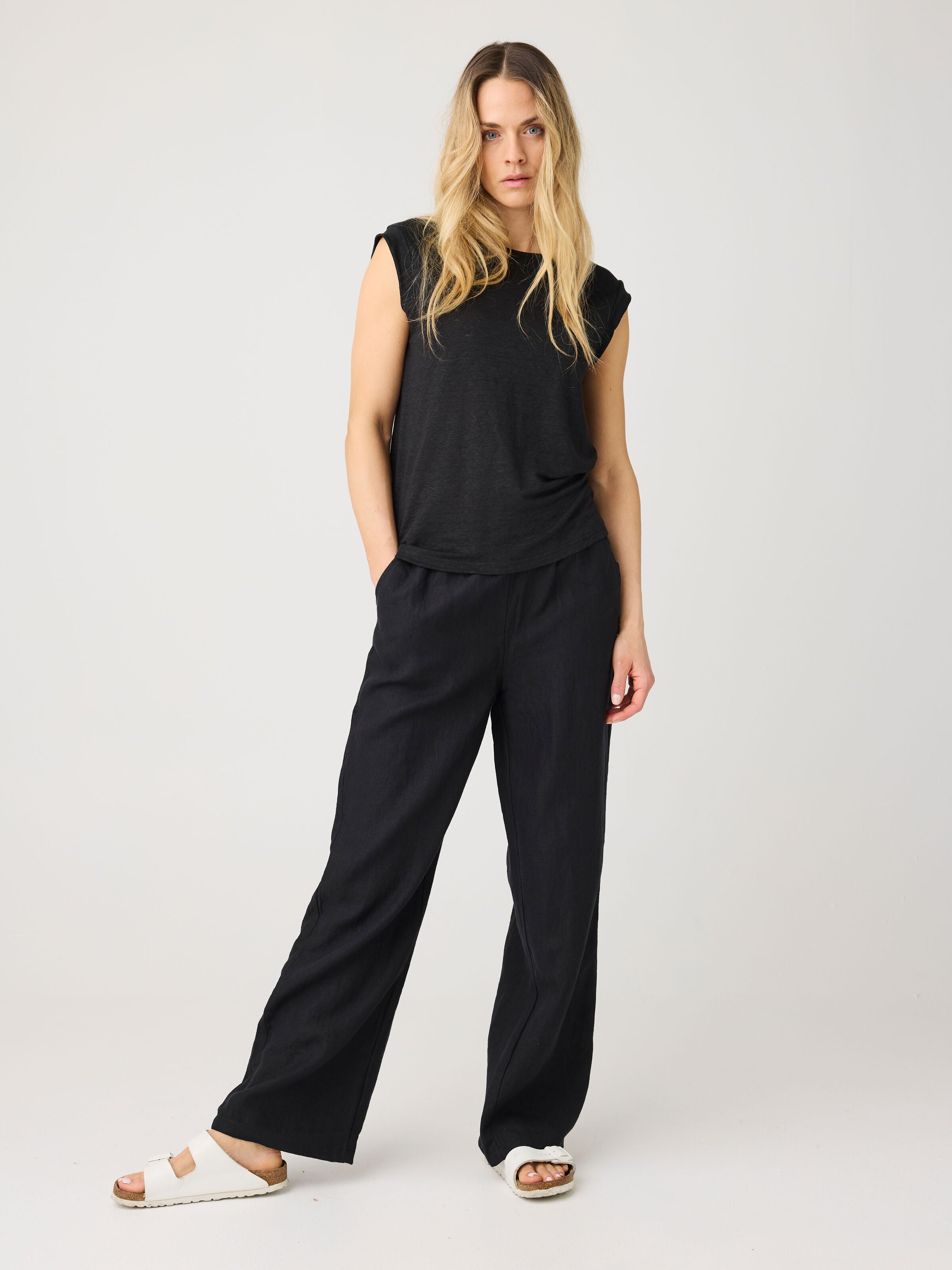 T-Shirt LOOSE FOLD UP aus Bio-Leinen