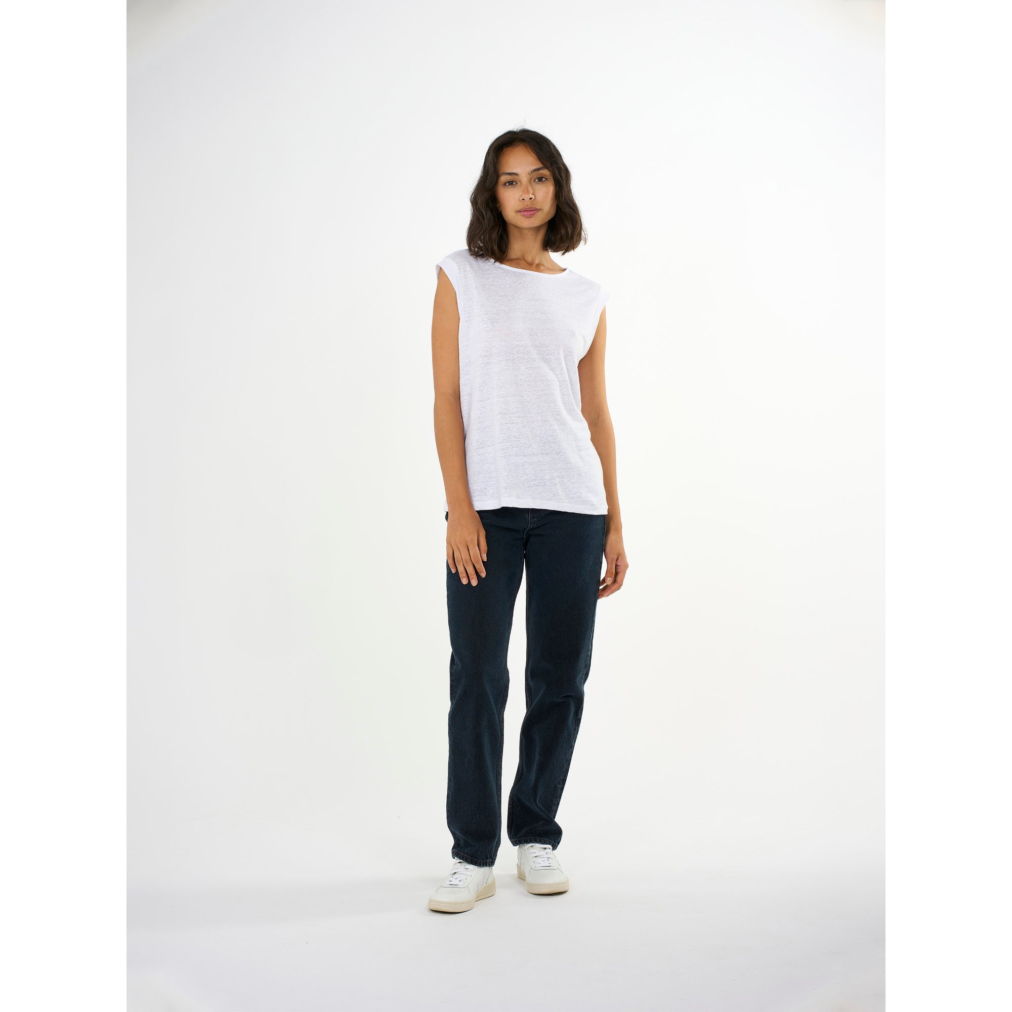 T-Shirt LOOSE FOLD UP aus Bio-Leinen