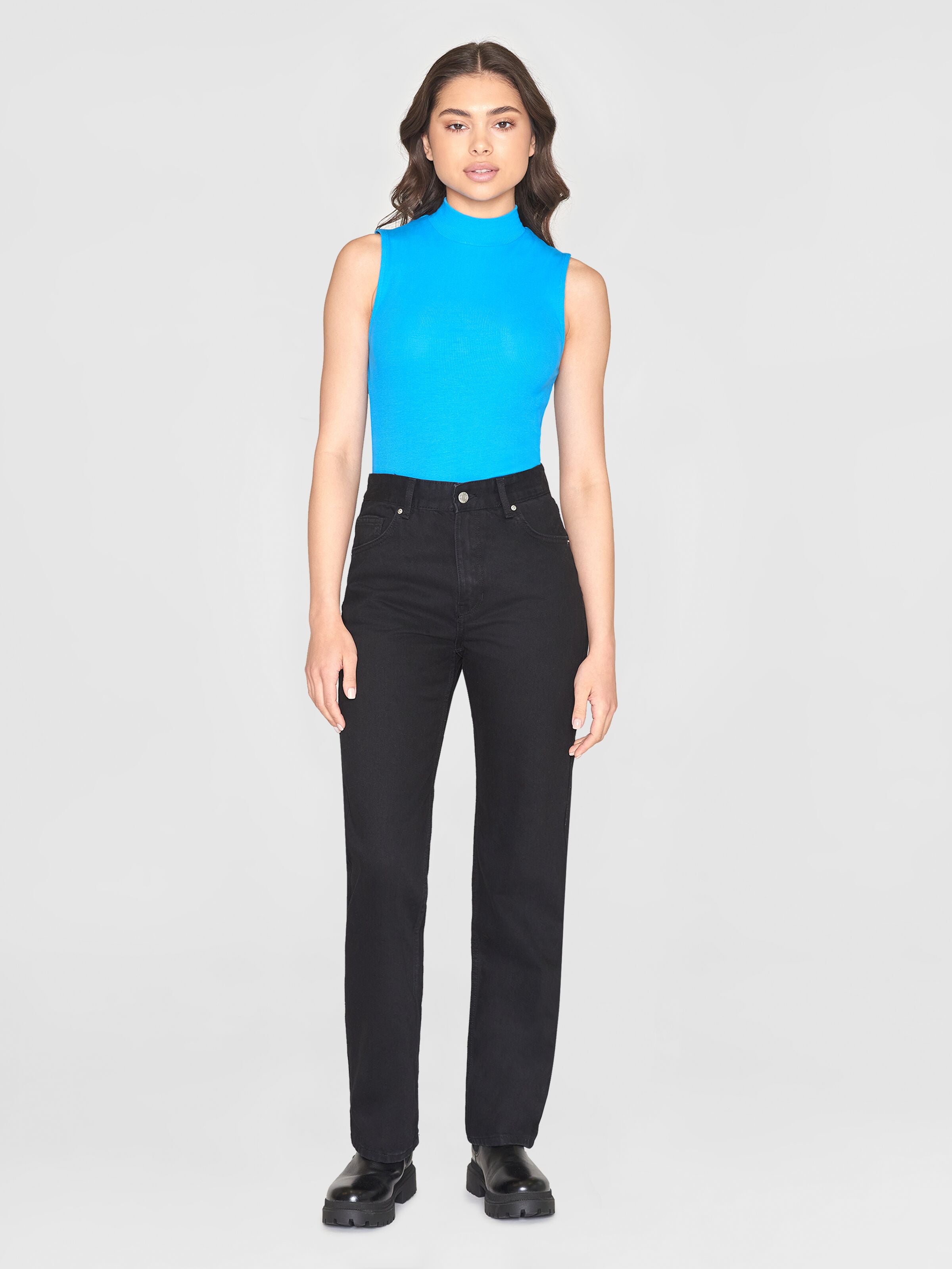 Ripptop HIGH NECK aus Bio-Baumwolle