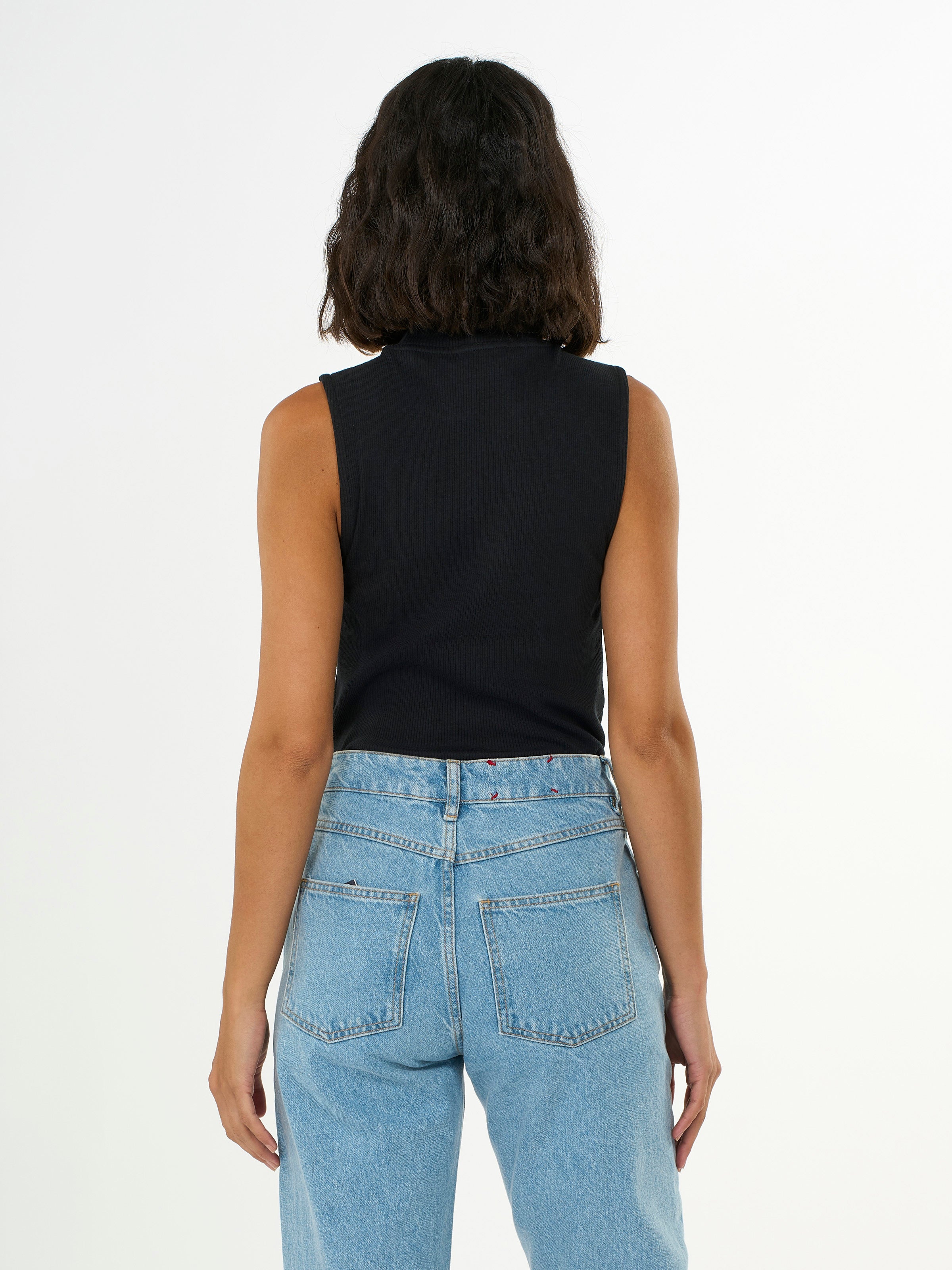 Ripptop HIGH NECK aus Bio-Baumwolle