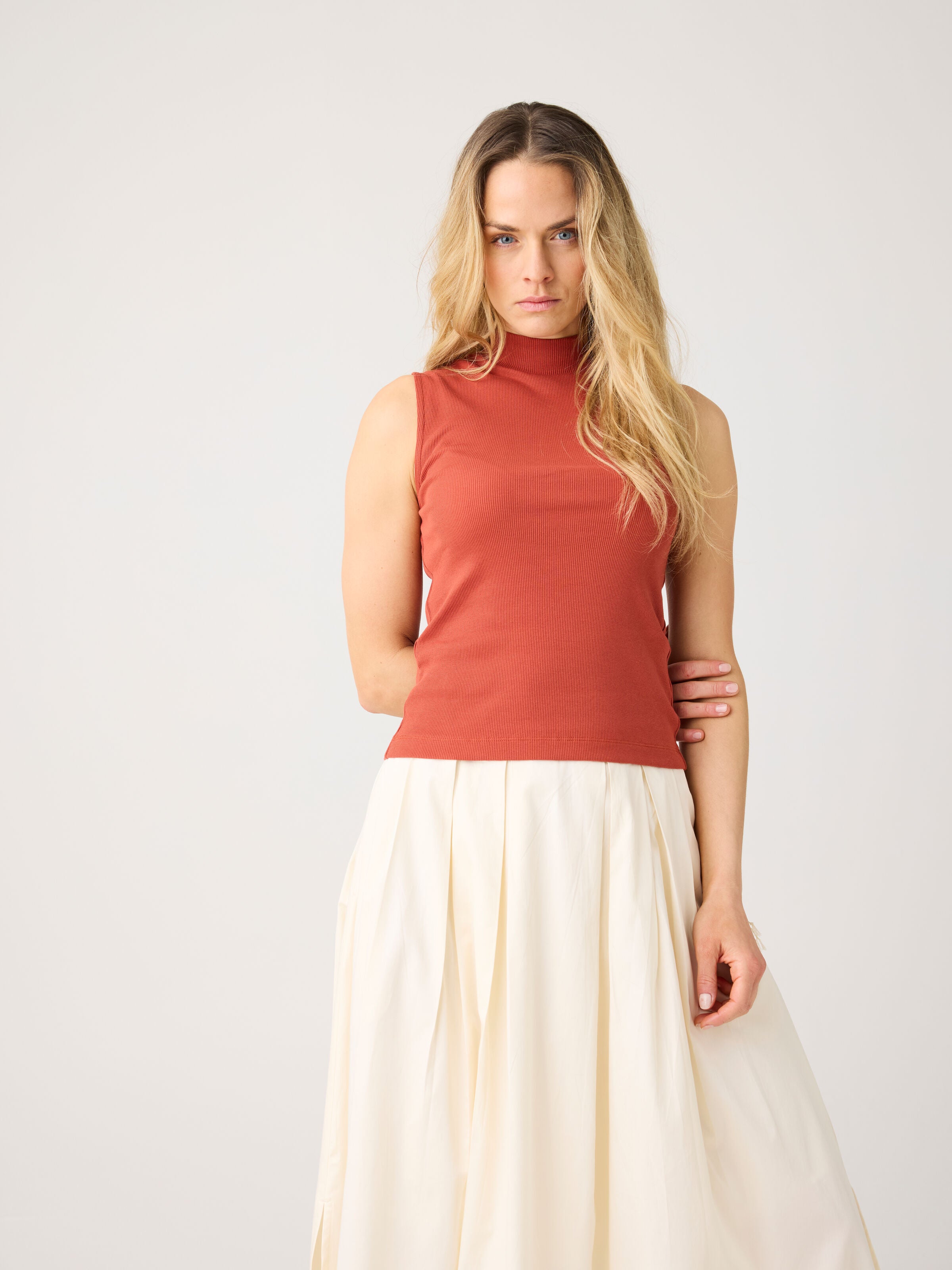 Ripptop HIGH NECK aus Bio-Baumwolle