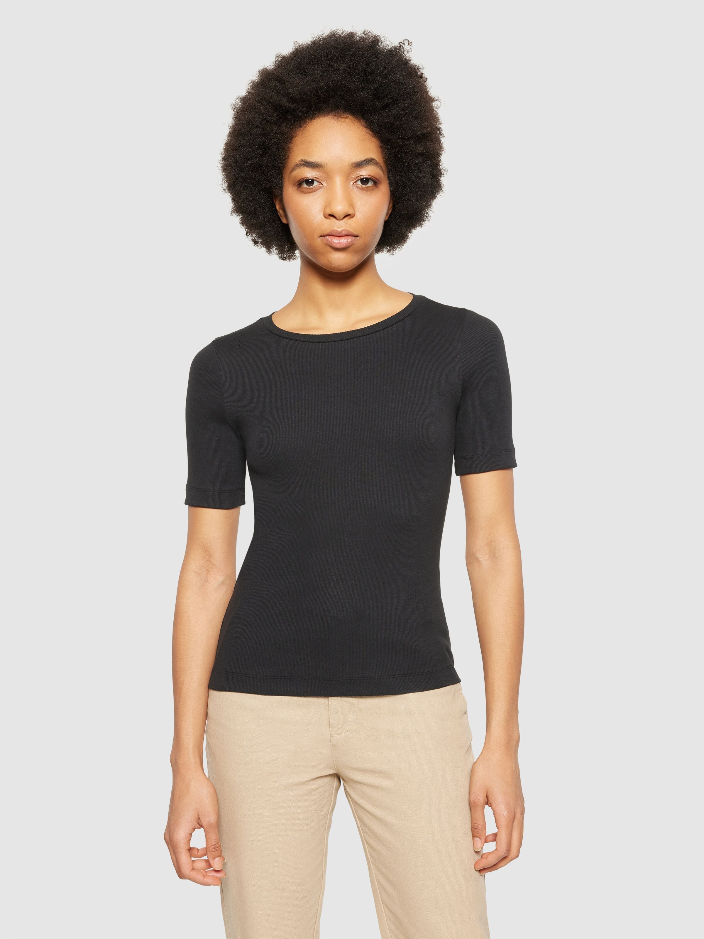 Halbarmshirt RIB T-SHIRT aus Bio-Baumwolle