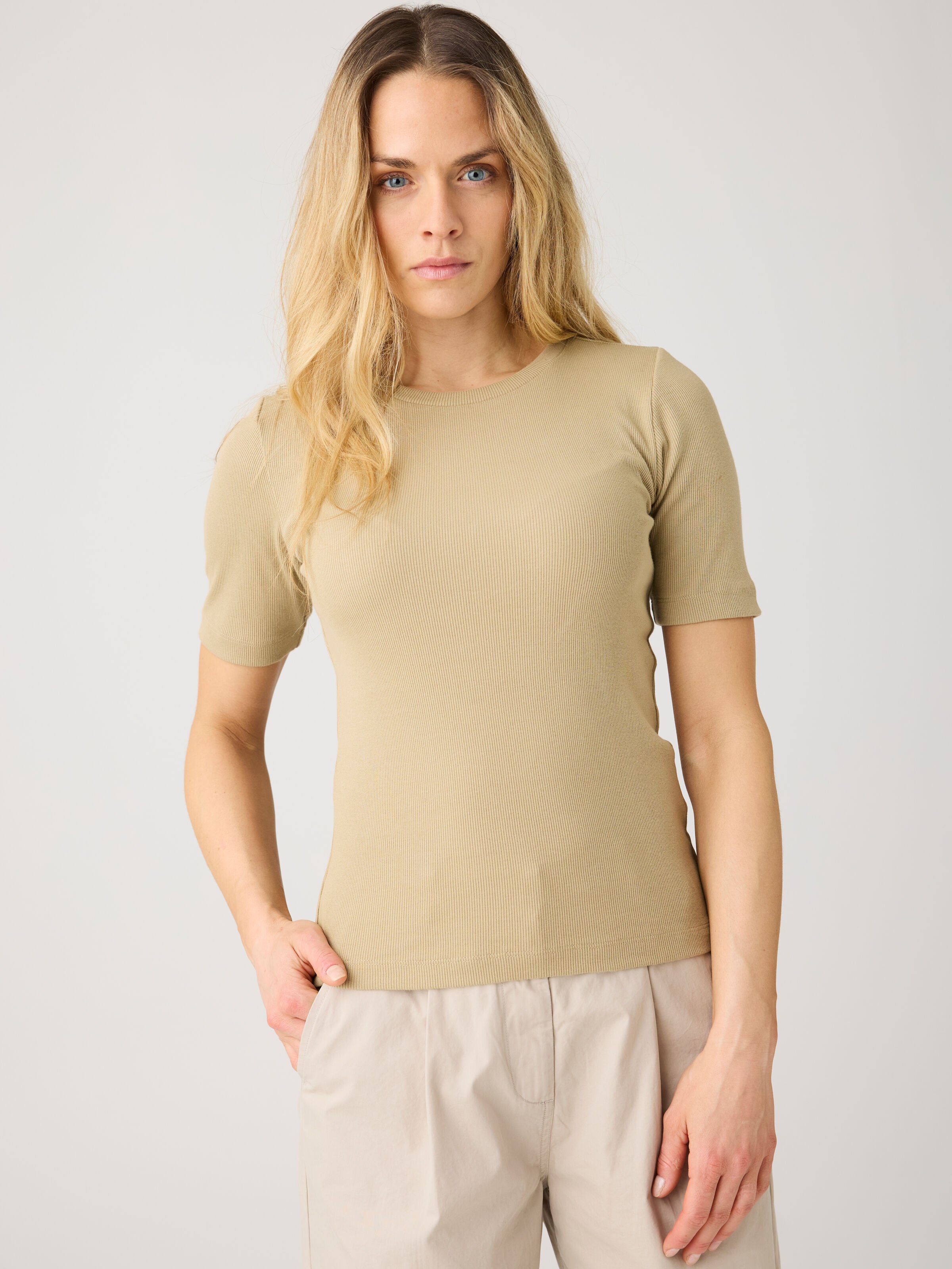 Halbarmshirt RIB T-SHIRT aus Bio-Baumwolle