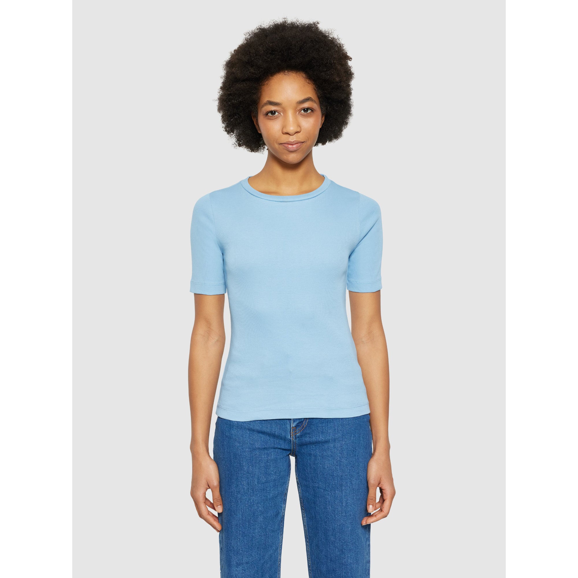 Halbarmshirt RIB T-SHIRT aus Bio-Baumwolle