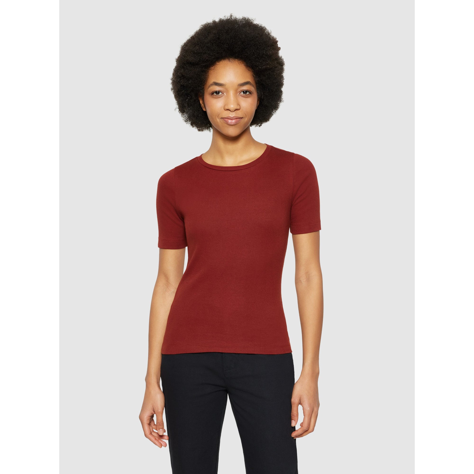 Halbarmshirt RIB T-SHIRT aus Bio-Baumwolle