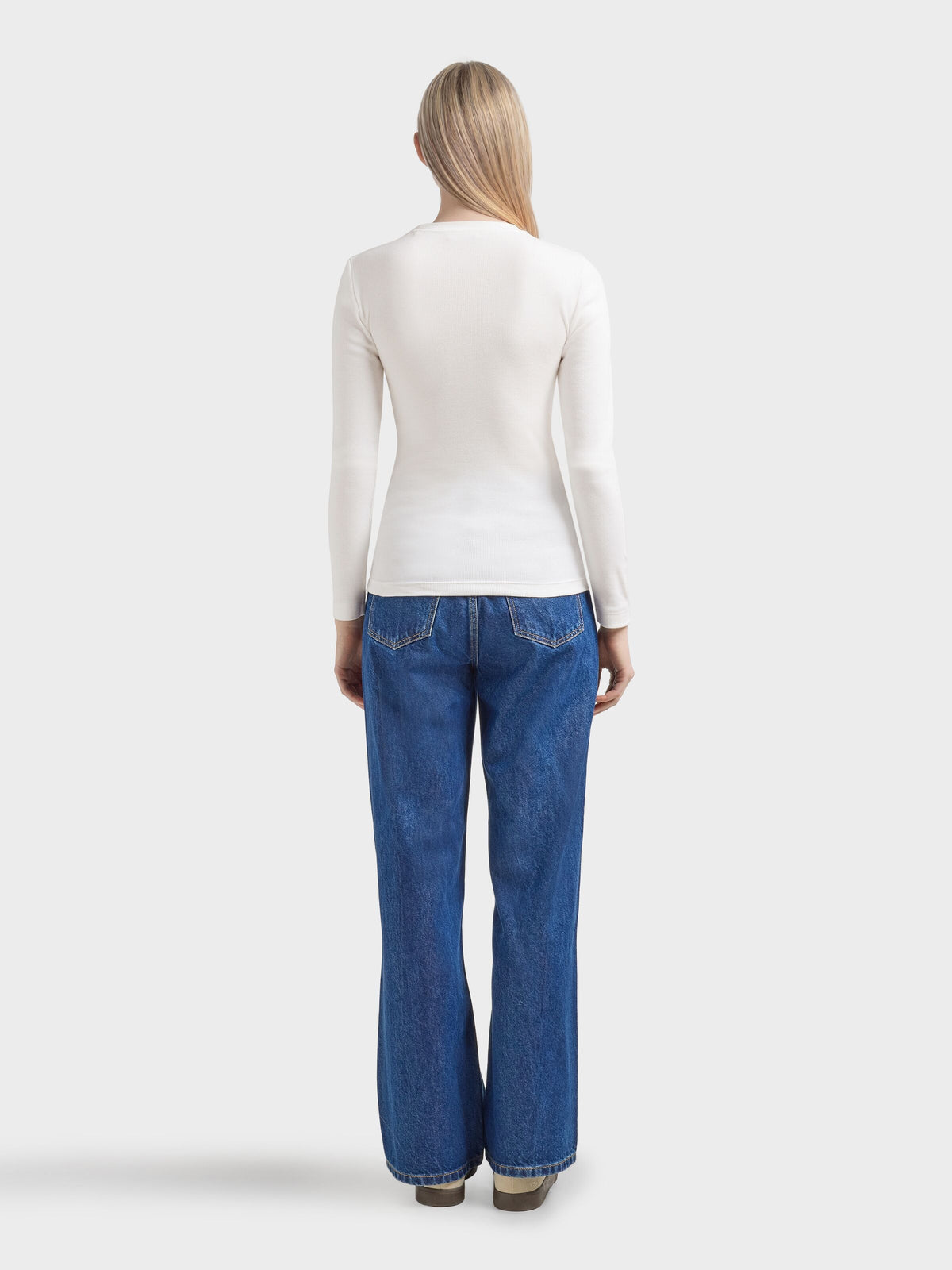 Langarmshirt RIB SCOOP NECK aus Bio-Baumwolle
