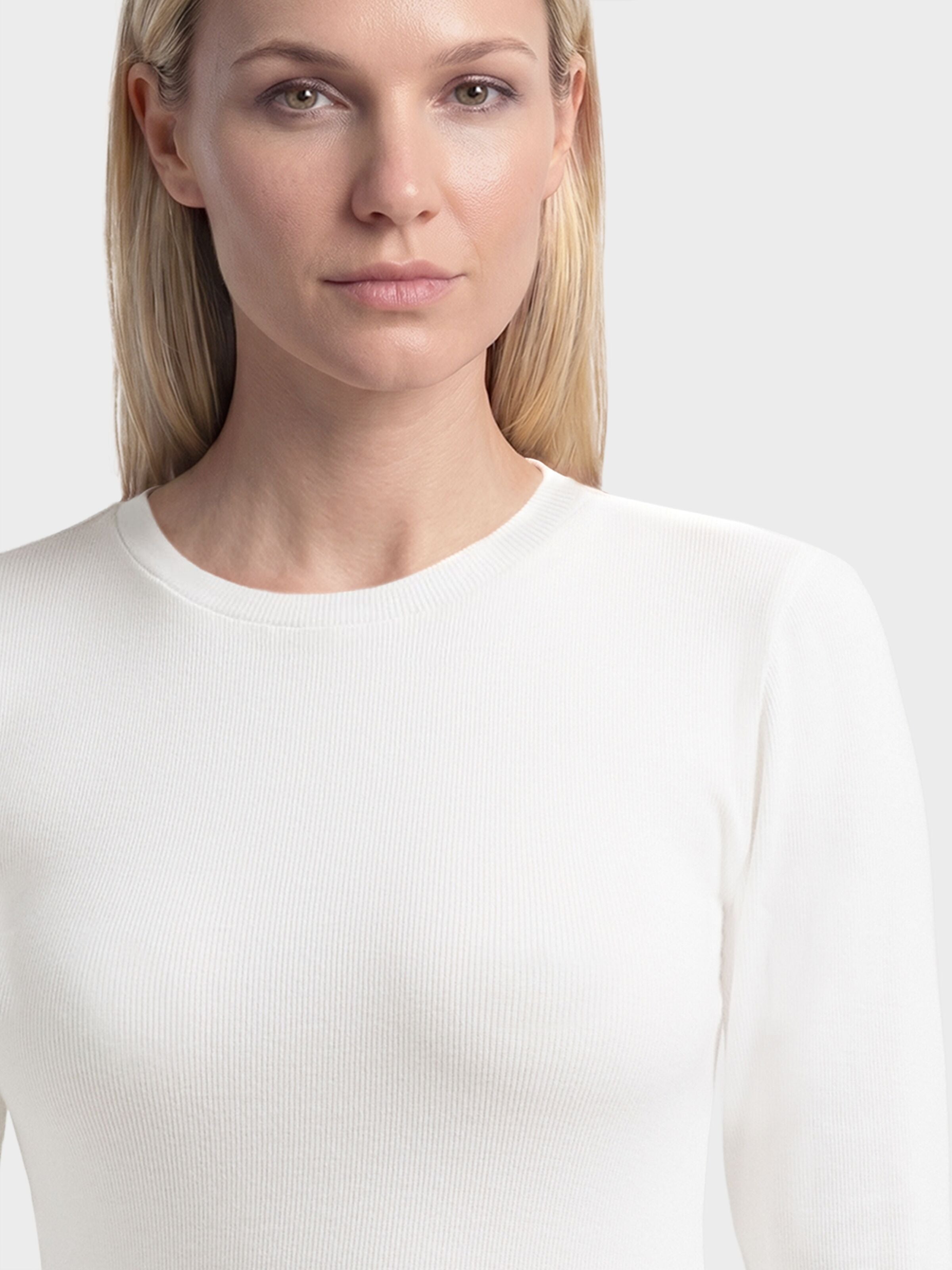 Langarmshirt RIB SCOOP NECK aus Bio-Baumwolle