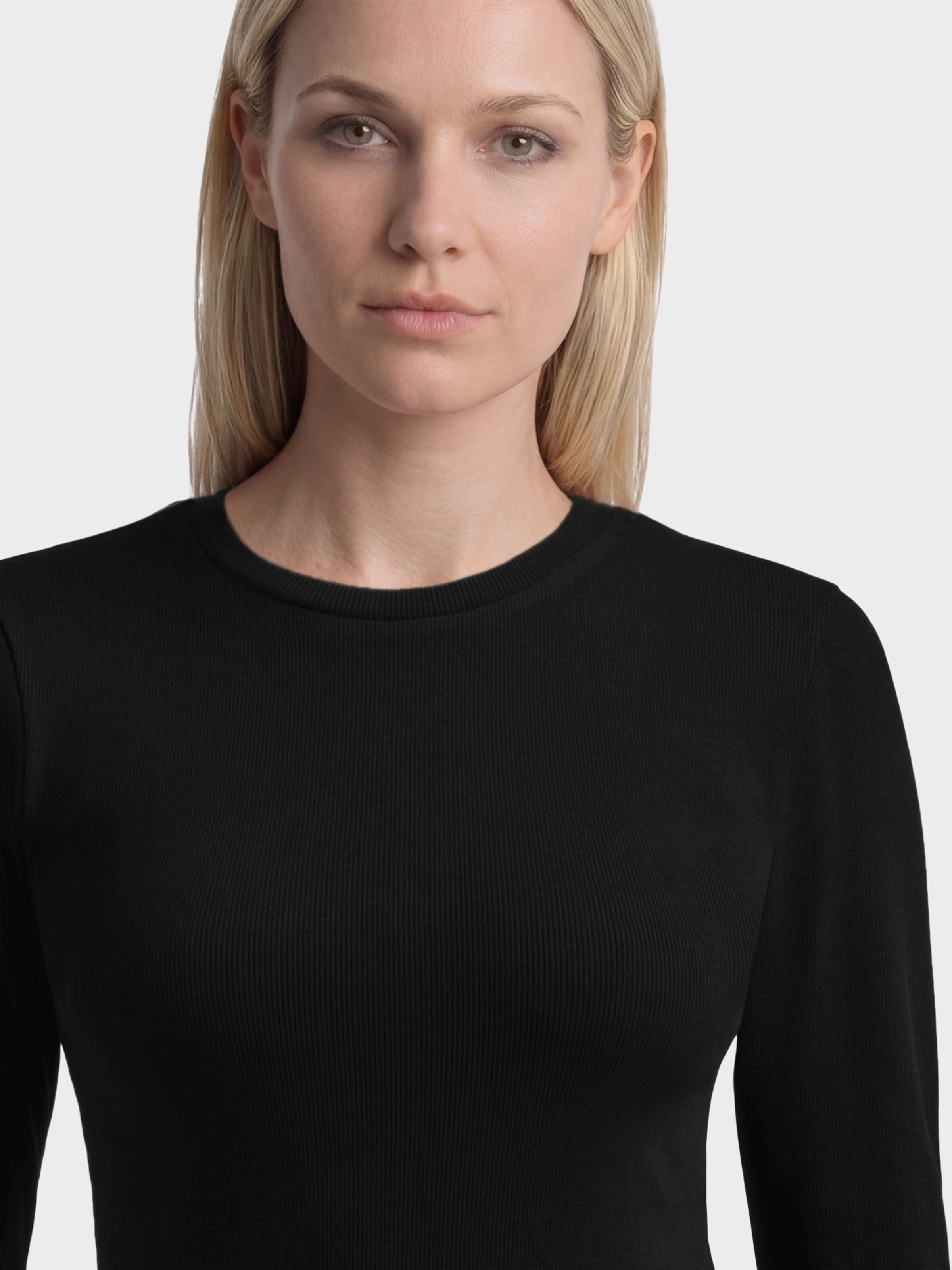 Langarmshirt RIB SCOOP NECK aus Bio-Baumwolle