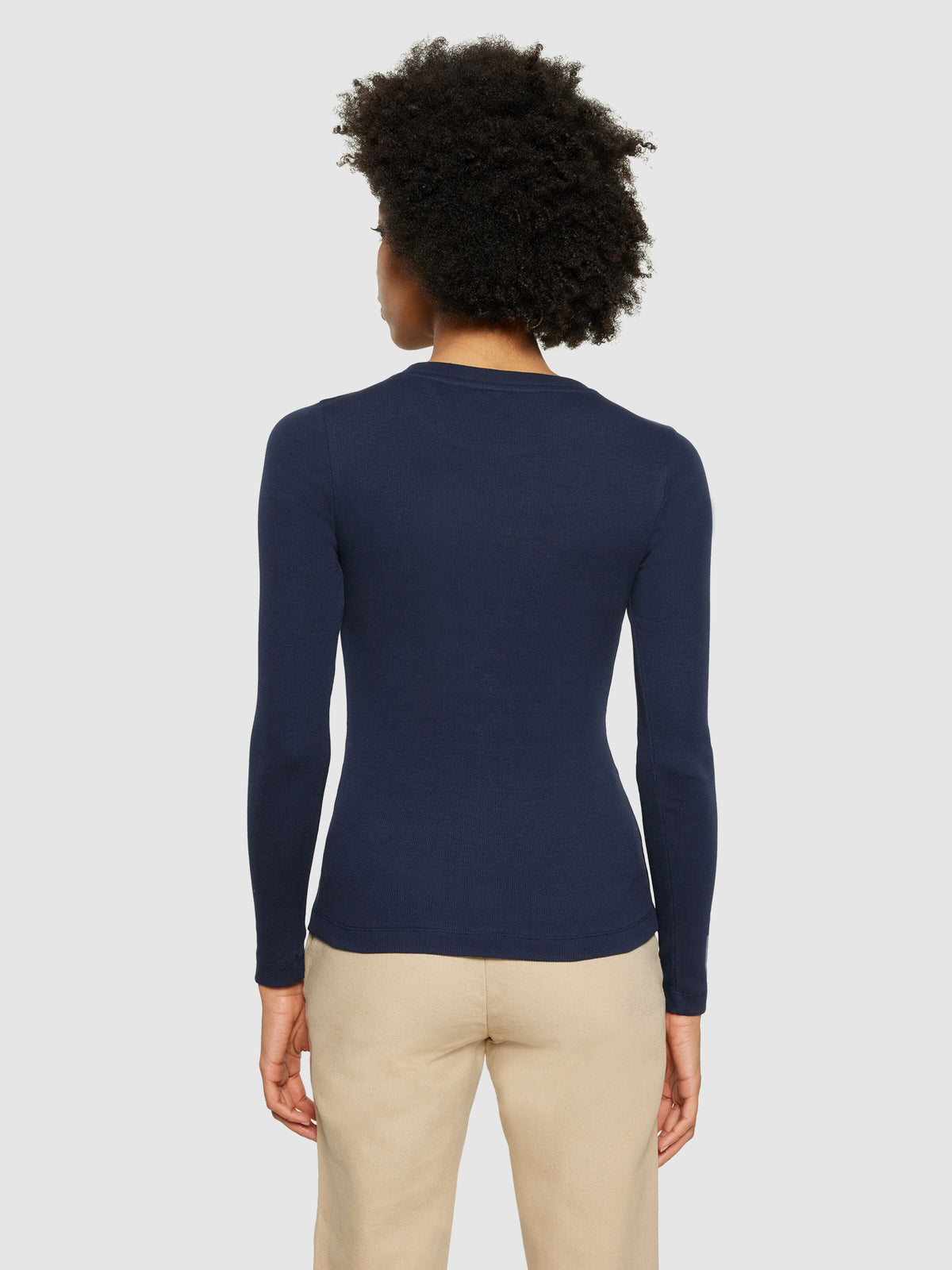 Langarmshirt RIB SCOOP NECK aus Bio-Baumwolle