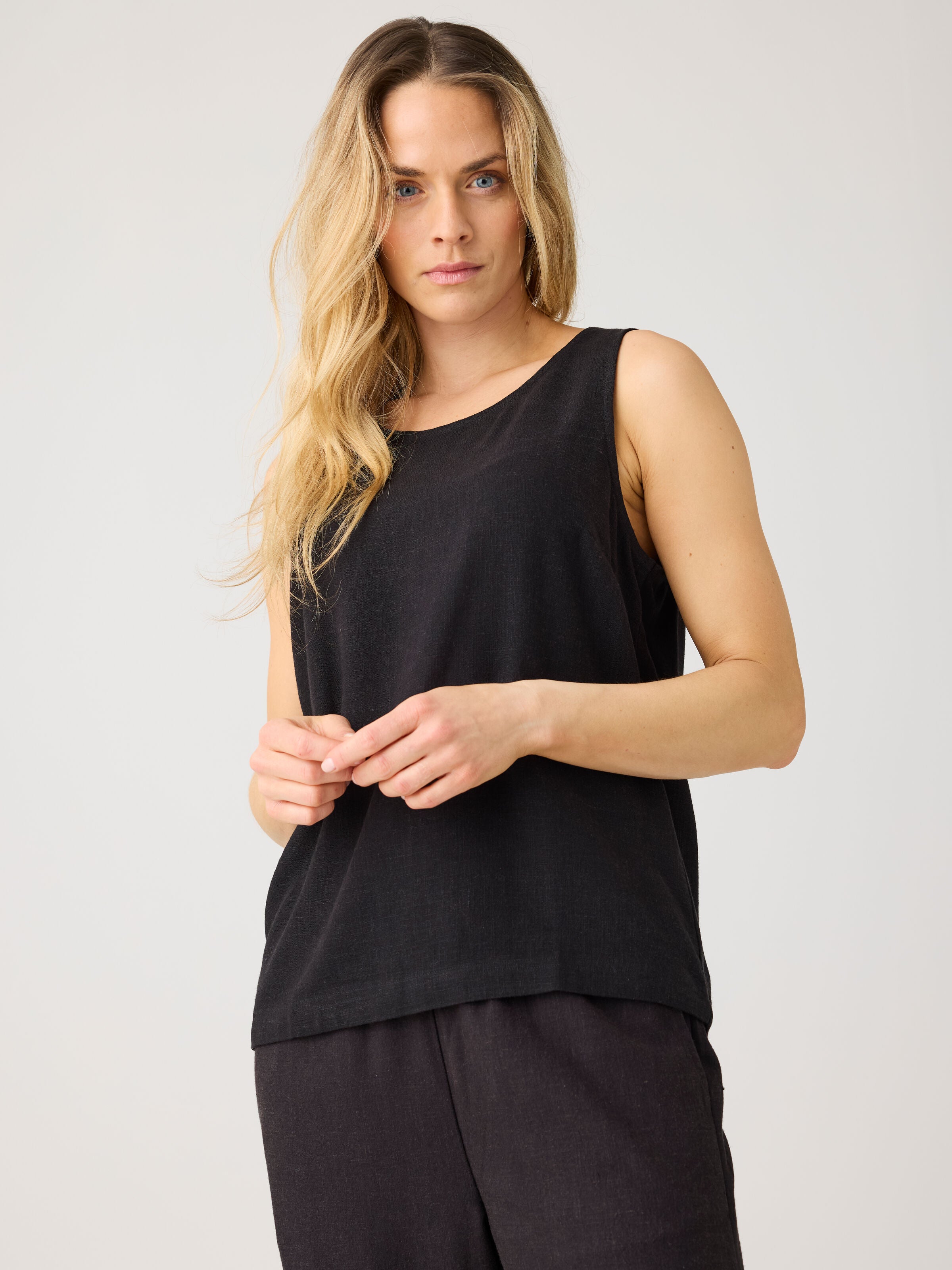Blusentop aus Ecovero und Bio-Leinen