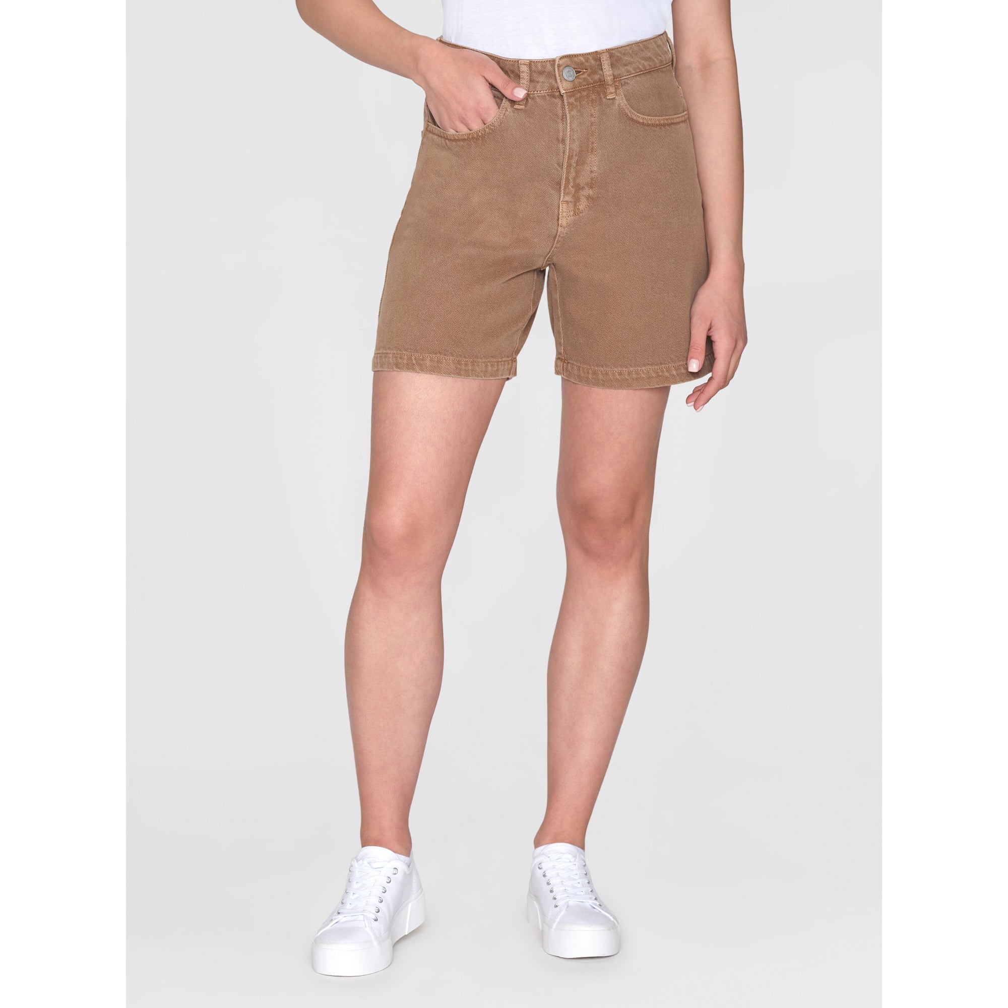 GALE gerade Mid-Rise Twill 5-Pocket-Shorts - GOTS/Vegan