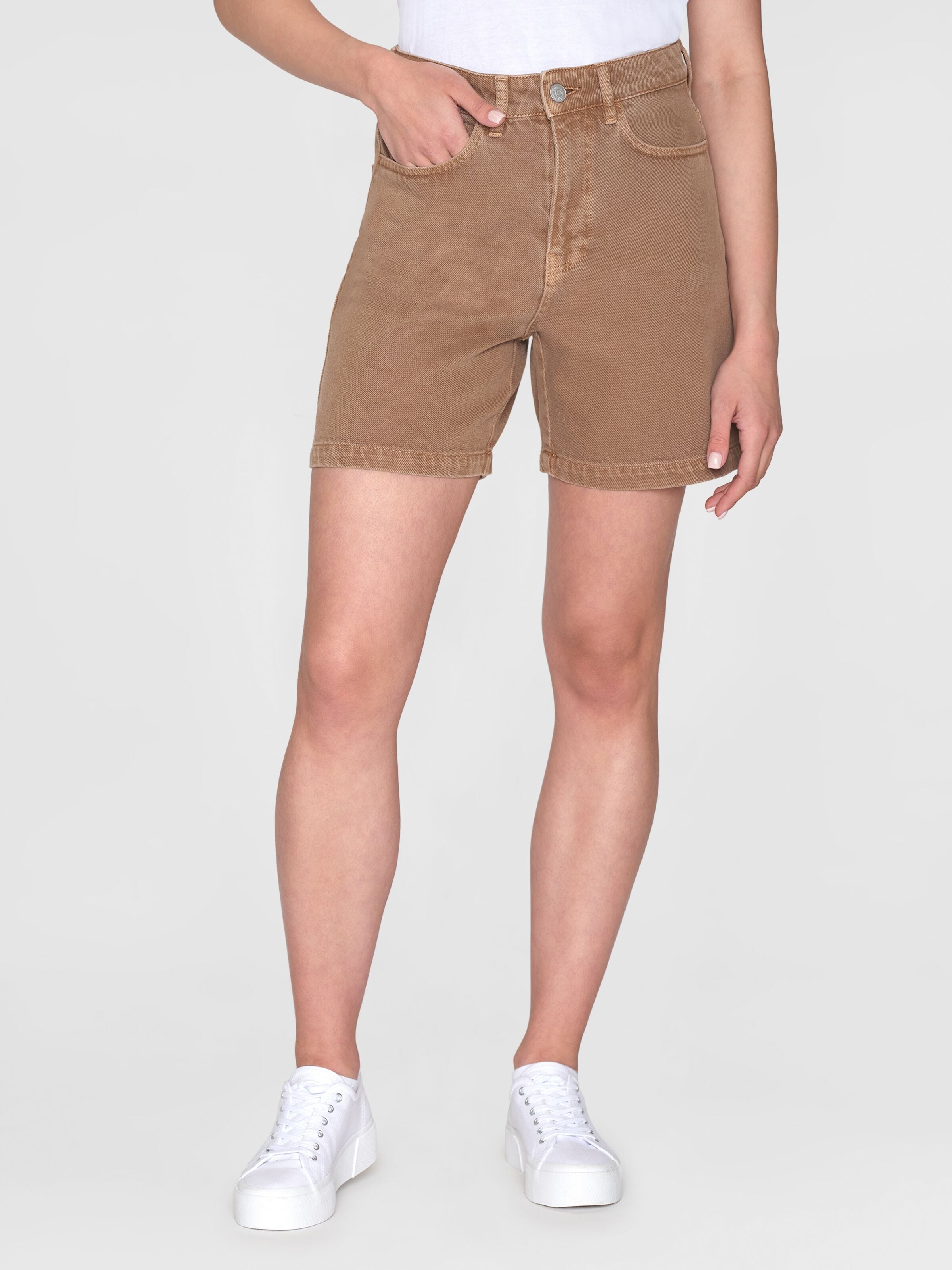 GALE gerade Mid-Rise Twill 5-Pocket-Shorts - GOTS/Vegan