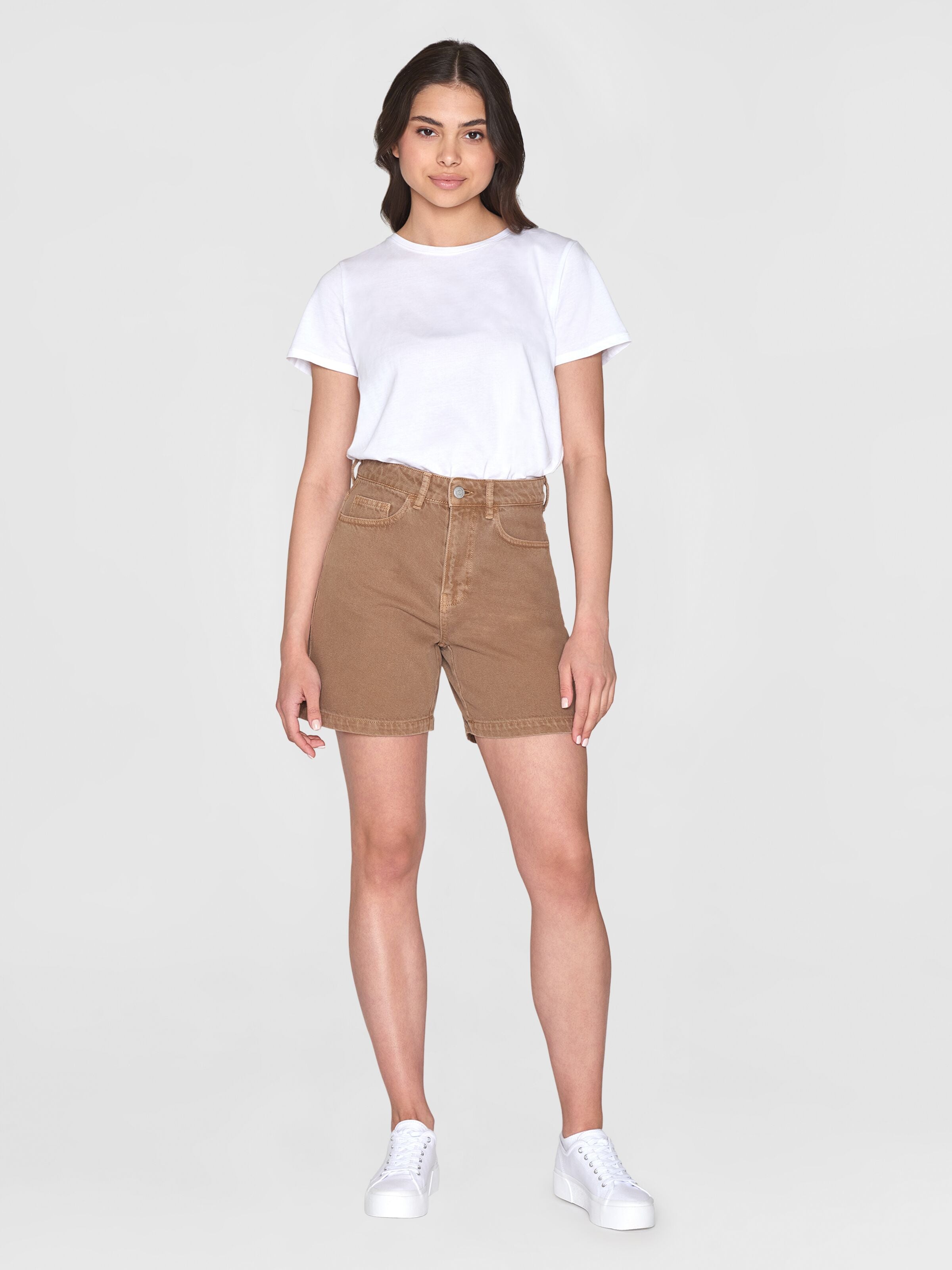 GALE gerade Mid-Rise Twill 5-Pocket-Shorts - GOTS/Vegan