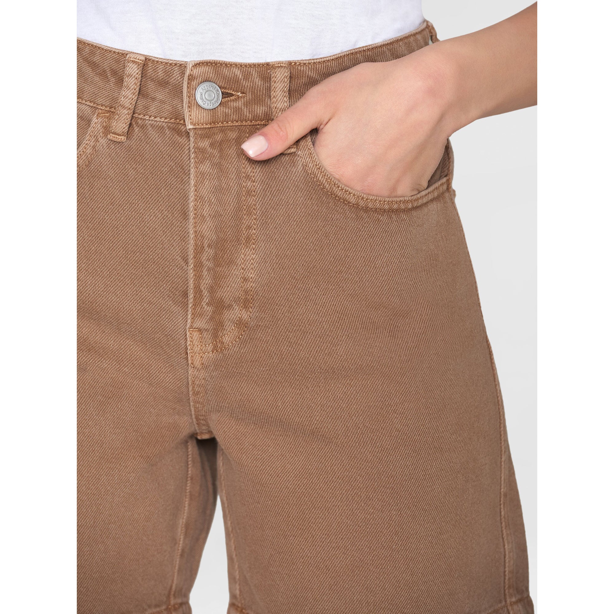 GALE gerade Mid-Rise Twill 5-Pocket-Shorts - GOTS/Vegan