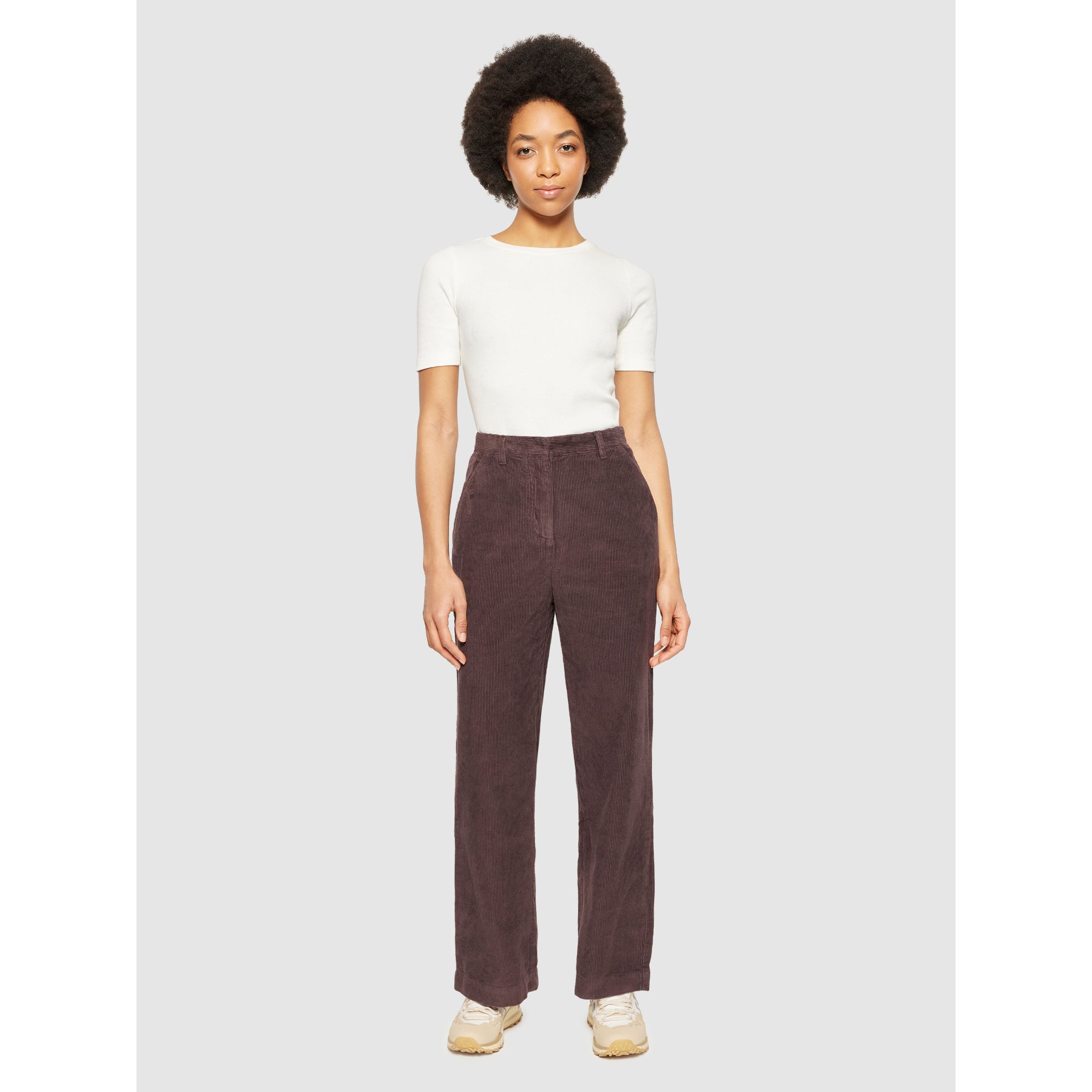 Cordhose POSEY Wide High-Rise aus Bio-Baumwolle