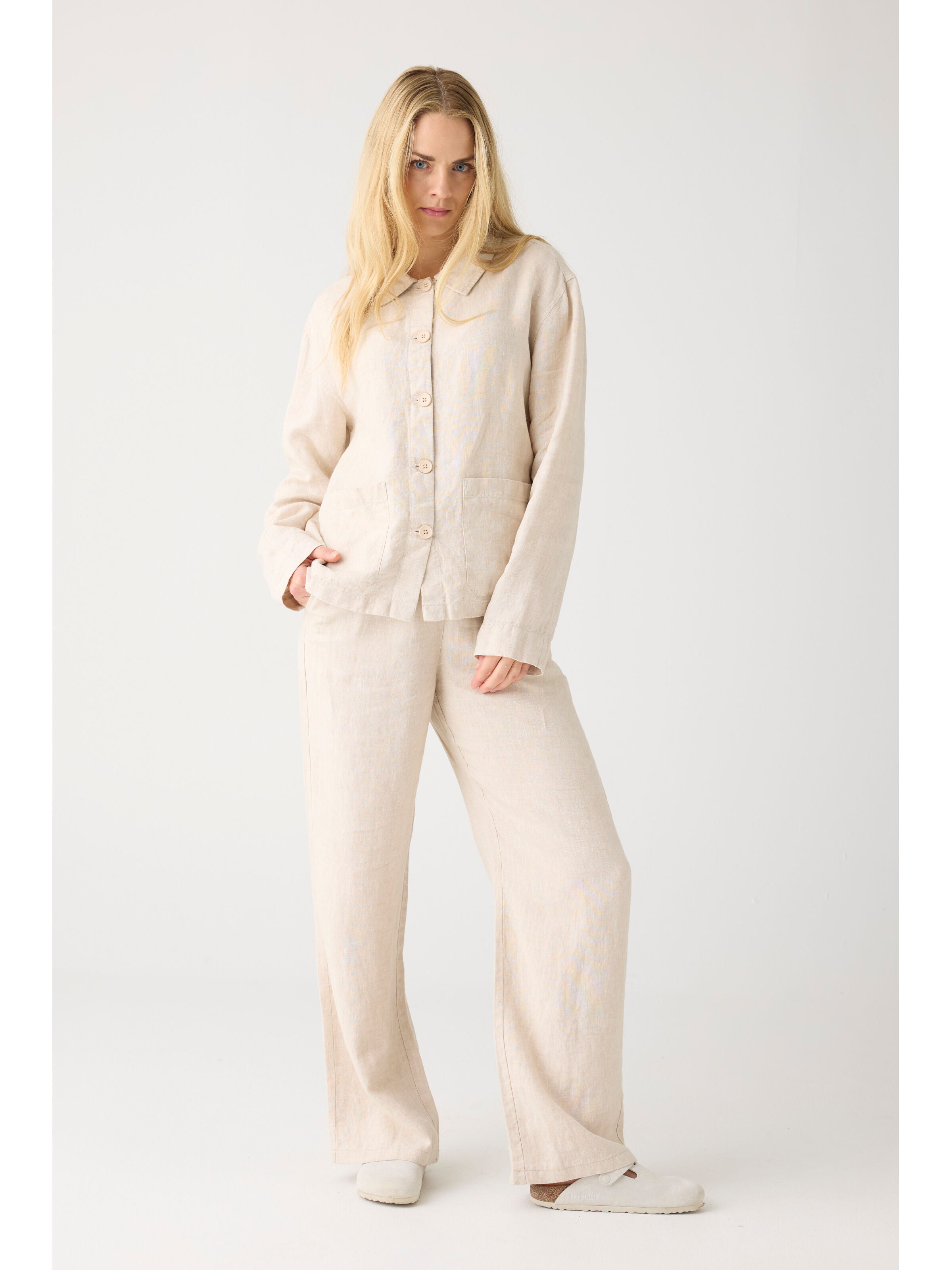 POSEY weite, mittelhohe Leinenhose - GOTS/Vegan