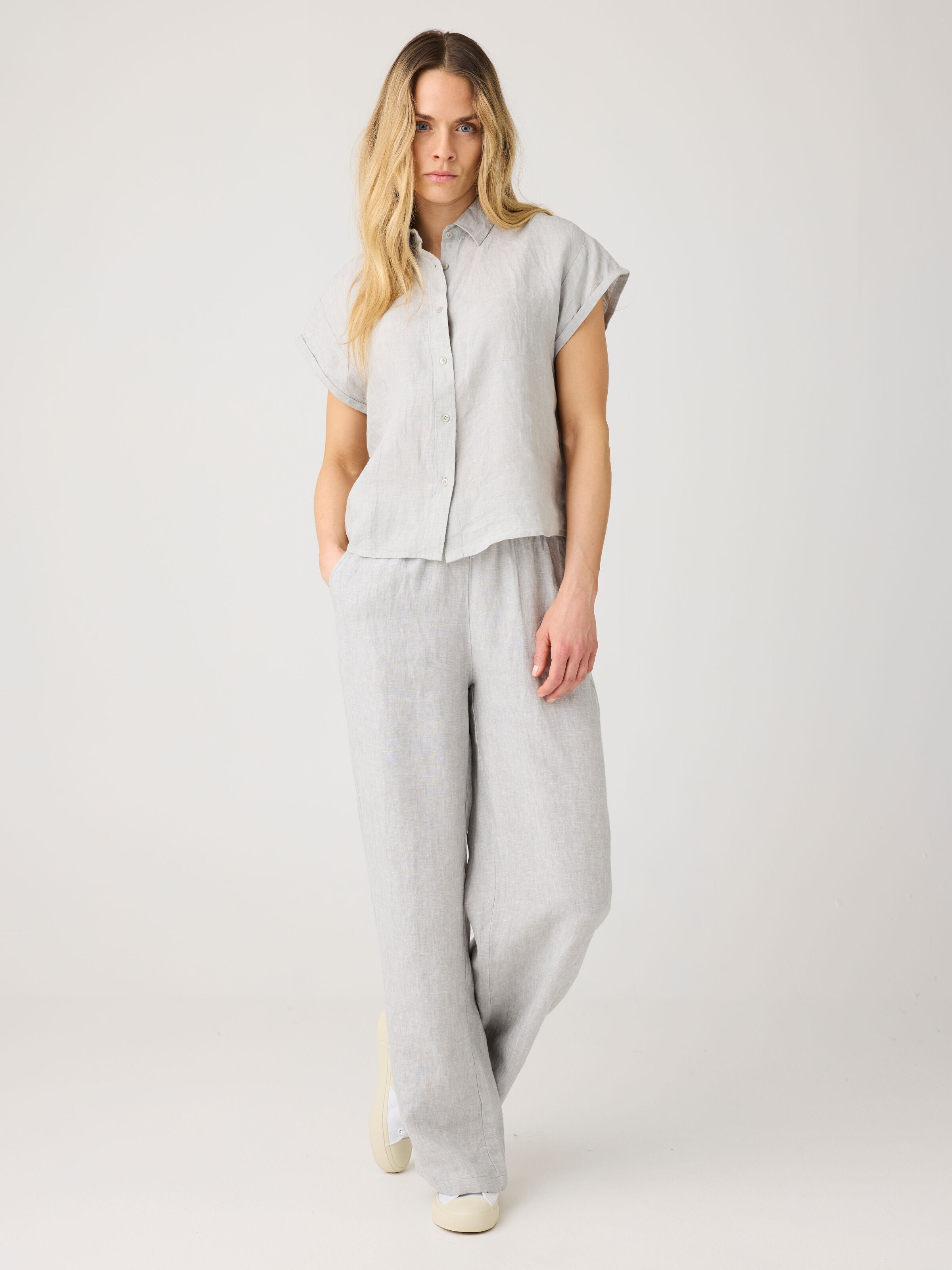 POSEY weite, mittelhohe Leinenhose - GOTS/Vegan