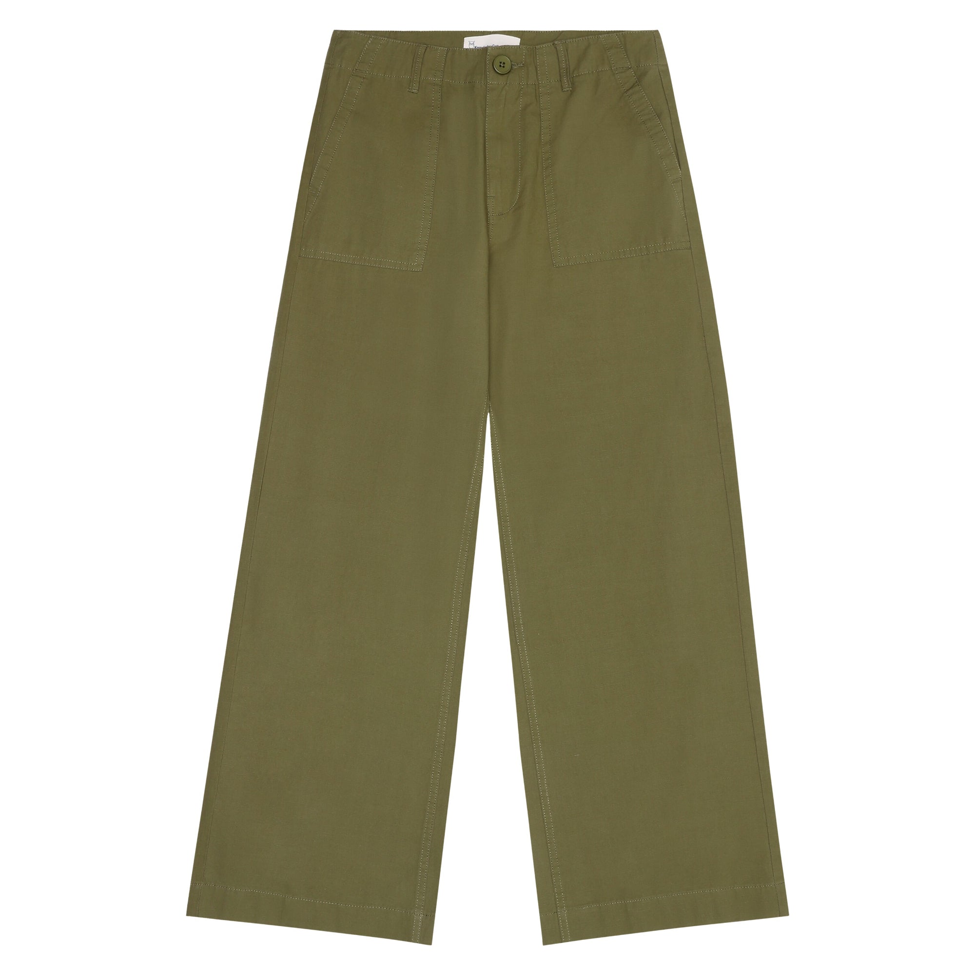 POSEY Midrise weite Slubgarn-Cropped-Hosen GOTS/Vegan