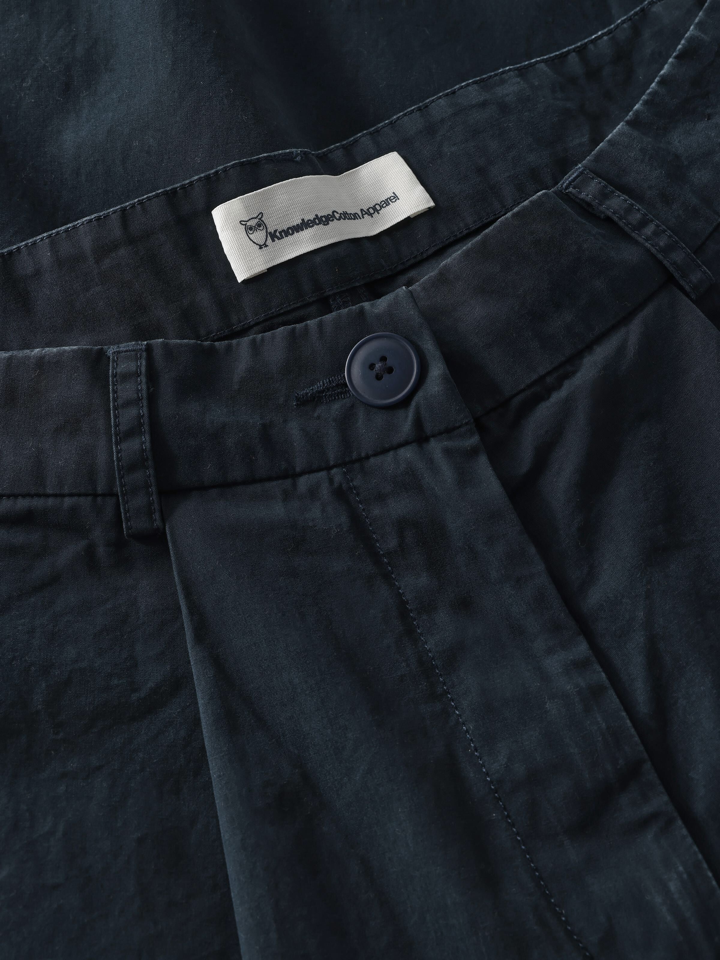 Popeline-Faltenhose aus Bio-Baumwolle