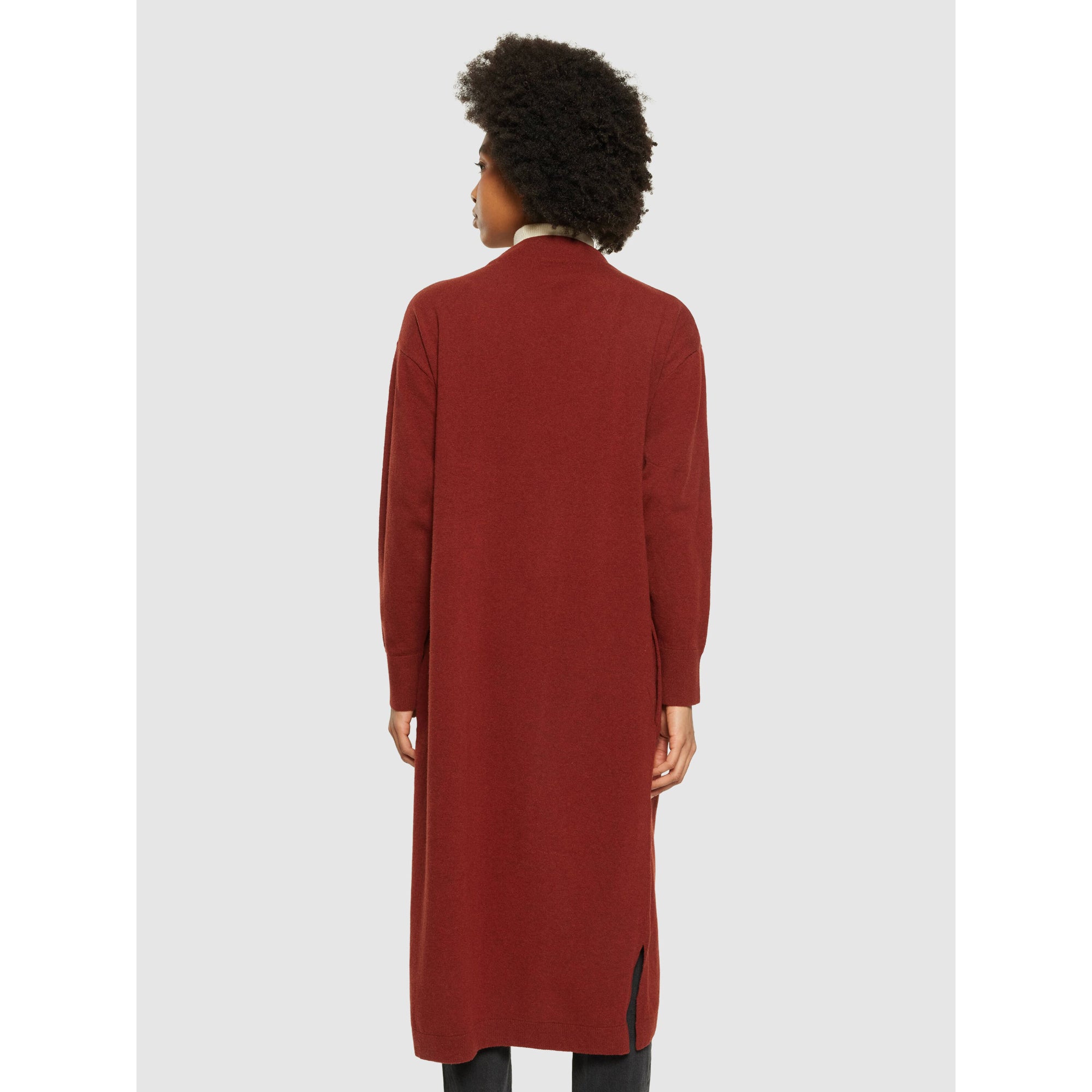 Langer Cardigan aus Bio-Lammwolle