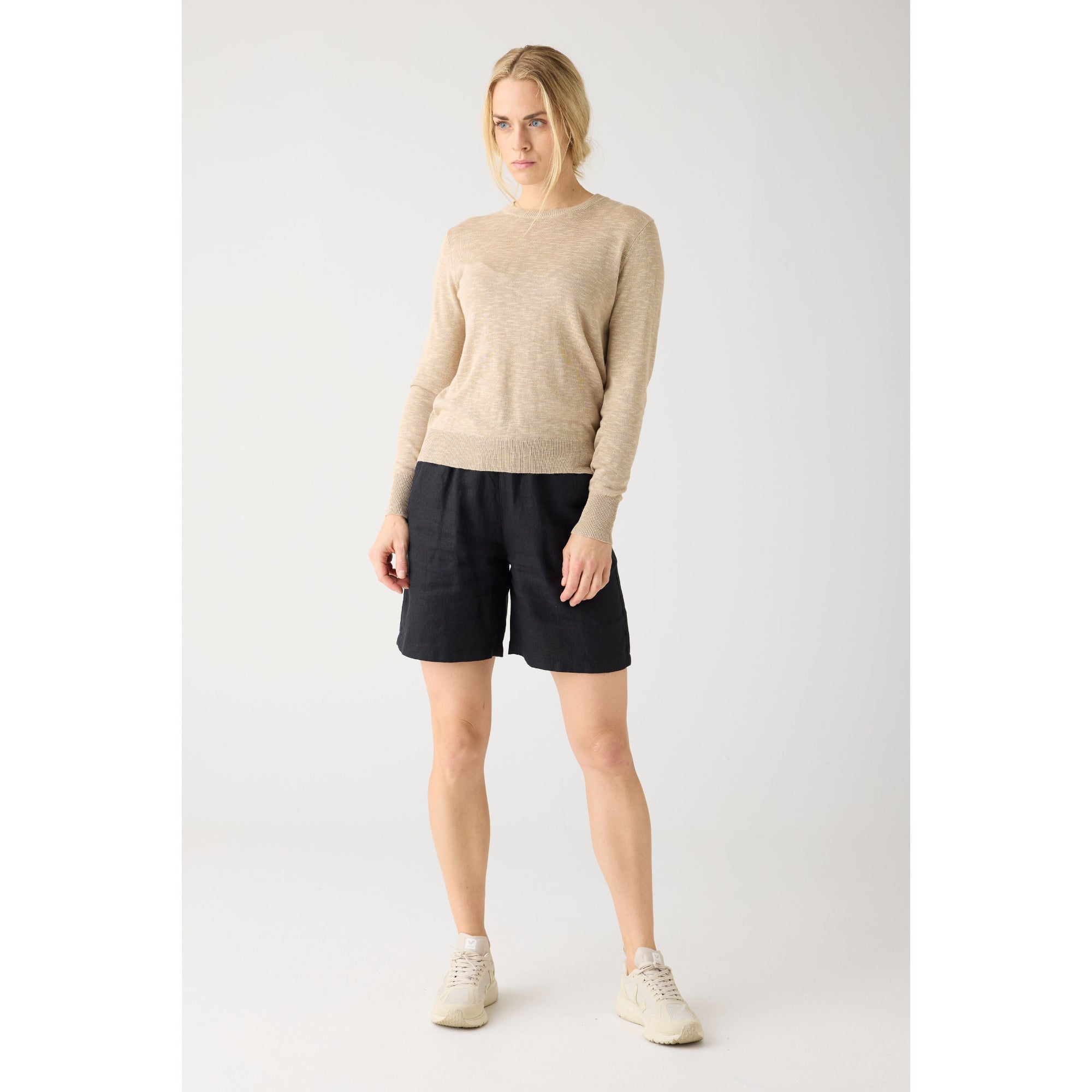 Crew-Neck-Pullover aus Tencel™ Damen