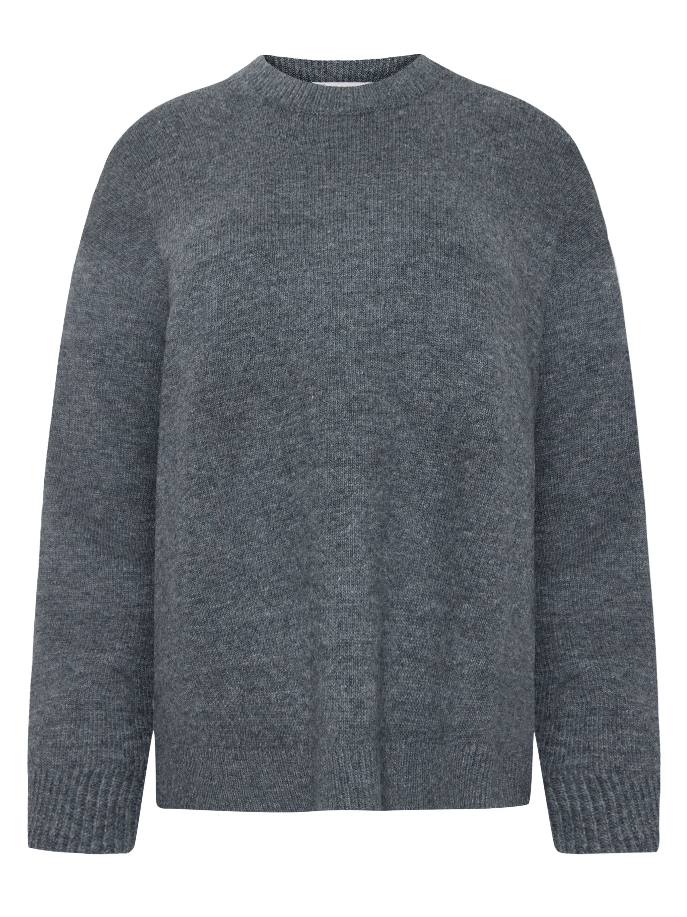 Rundhals-Strickpullover aus Lammwolle (RWS)