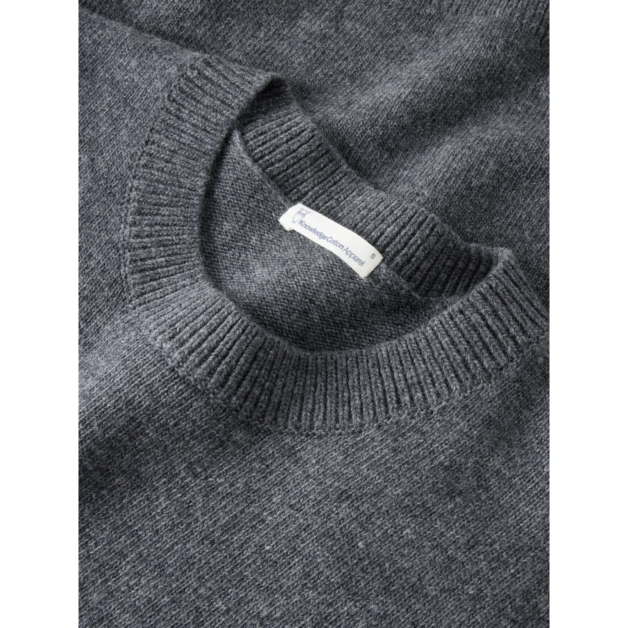 Rundhals-Strickpullover aus Lammwolle RWS