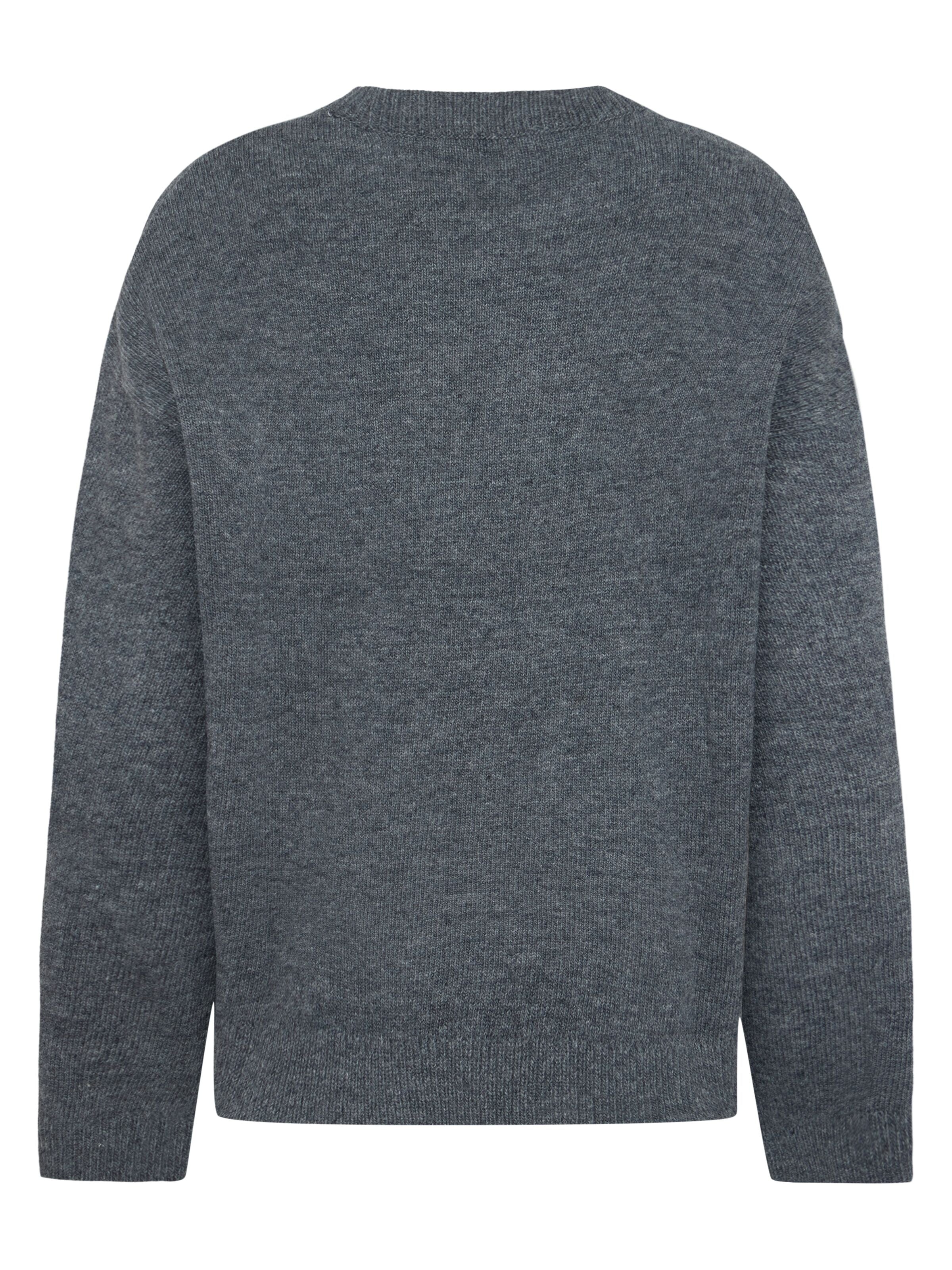 Rundhals-Strickpullover aus Lammwolle (RWS)