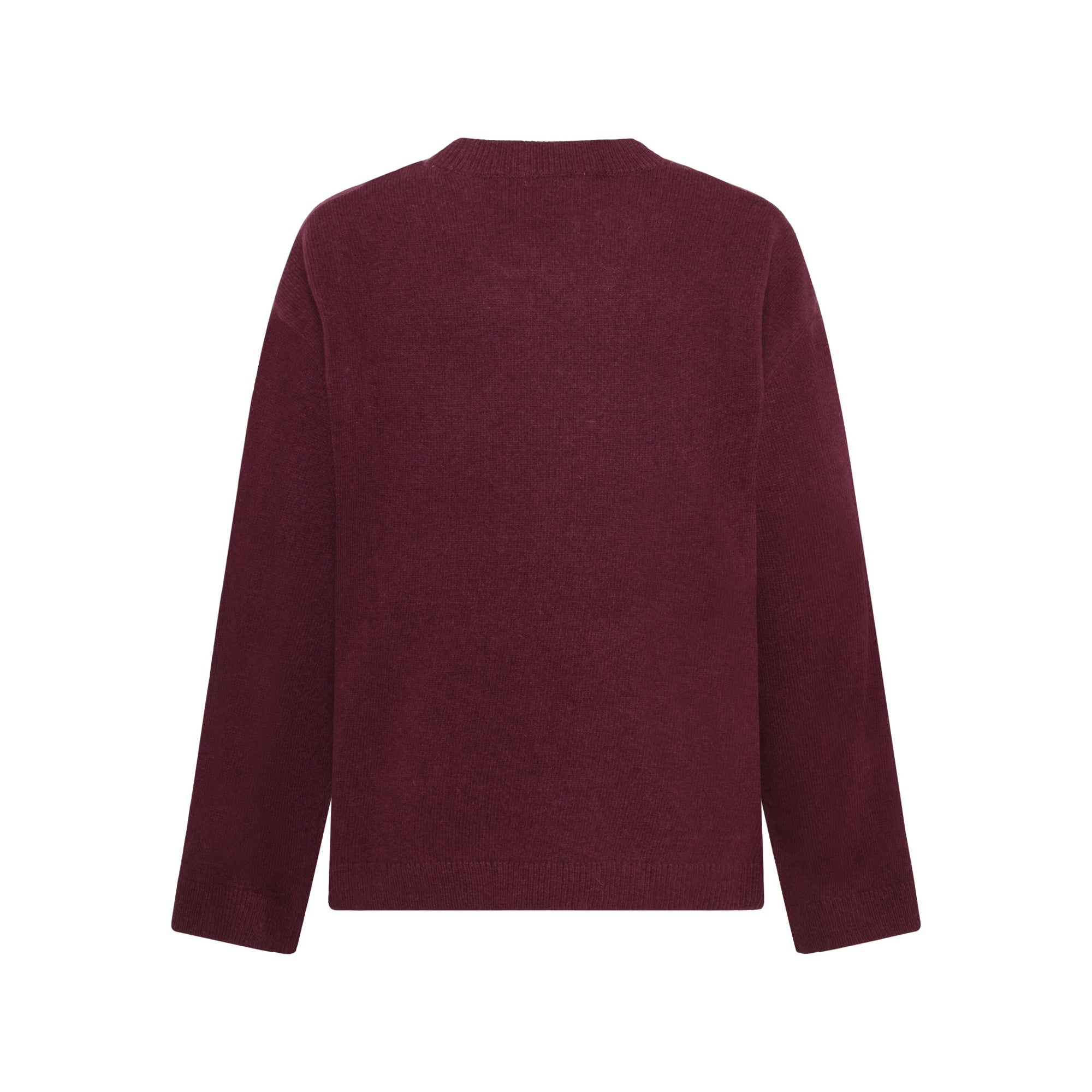 Rundhals-Strickpullover aus Lammwolle RWS