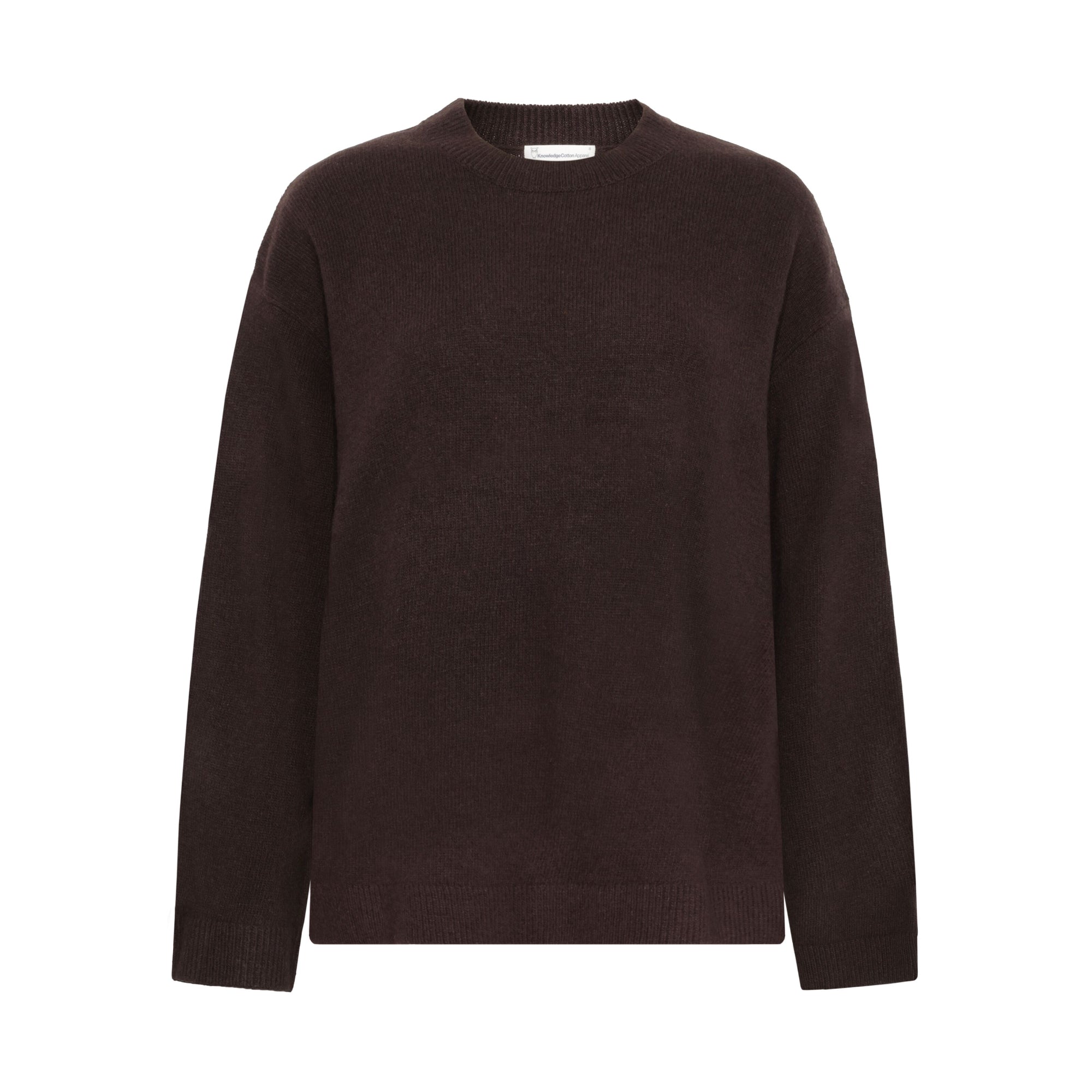 Rundhals-Strickpullover aus Lammwolle RWS