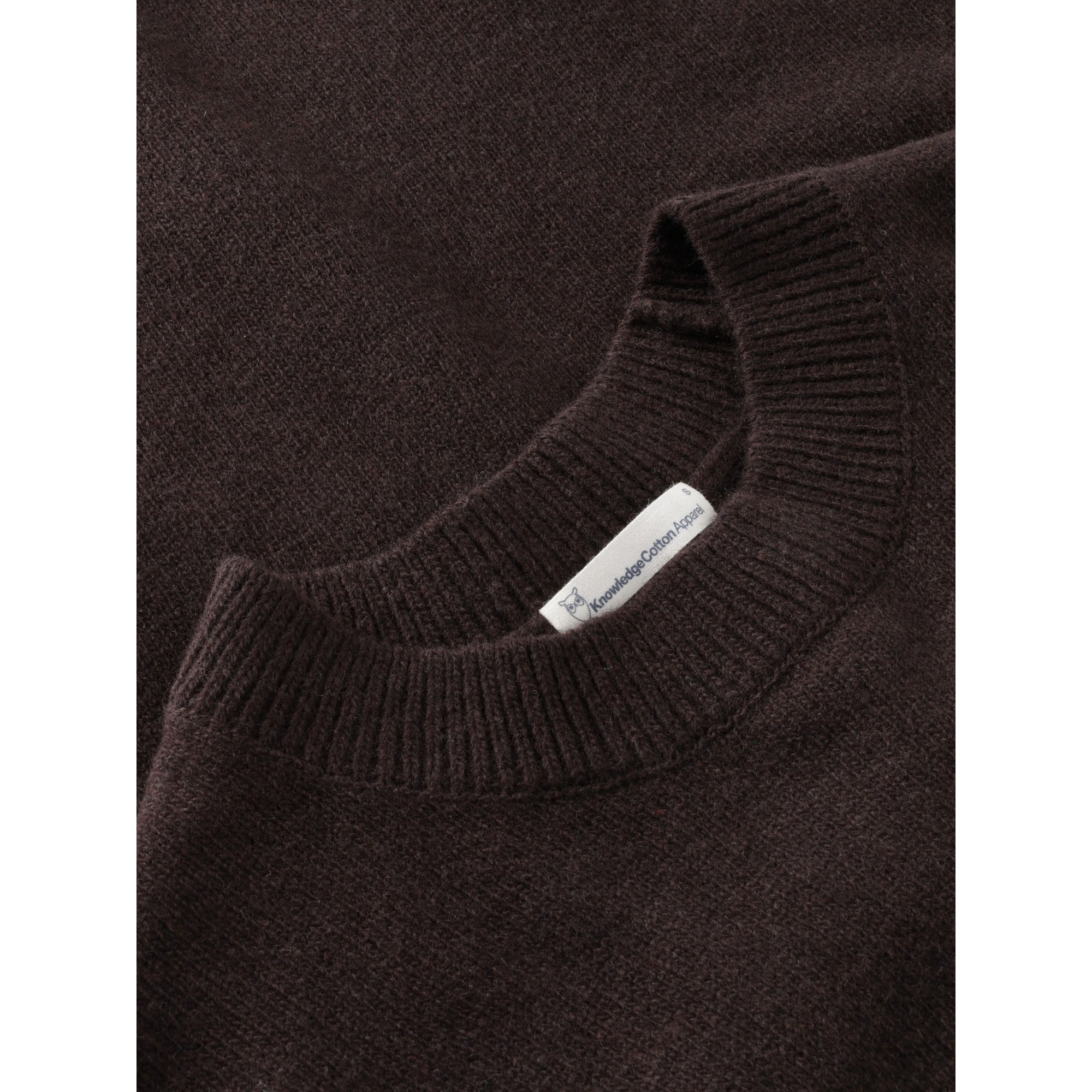 Rundhals-Strickpullover aus Lammwolle RWS