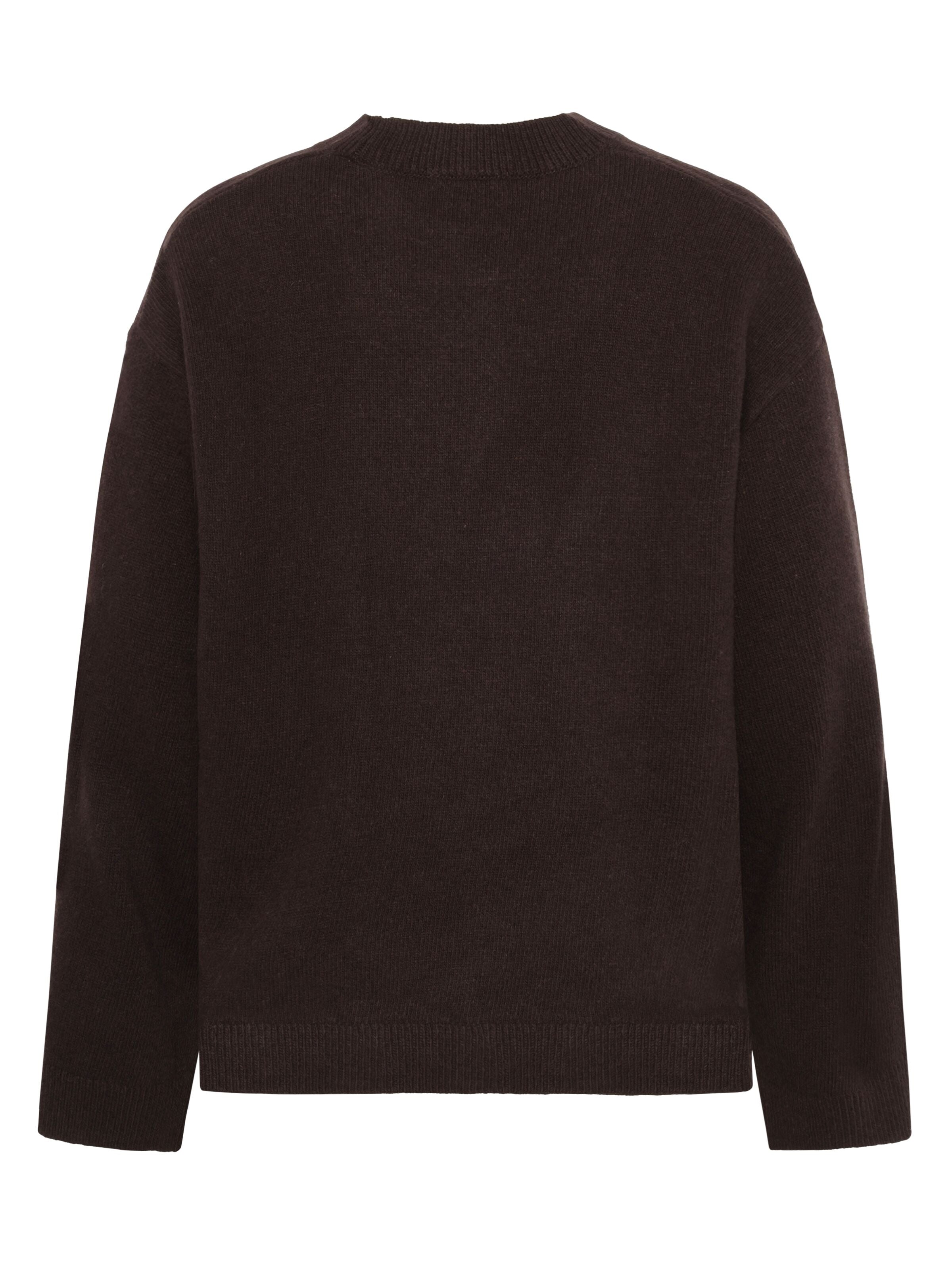 Rundhals-Strickpullover aus Lammwolle (RWS)