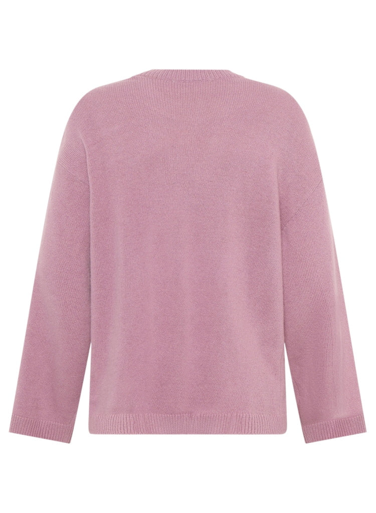 Rundhals-Strickpullover aus Lammwolle (RWS)